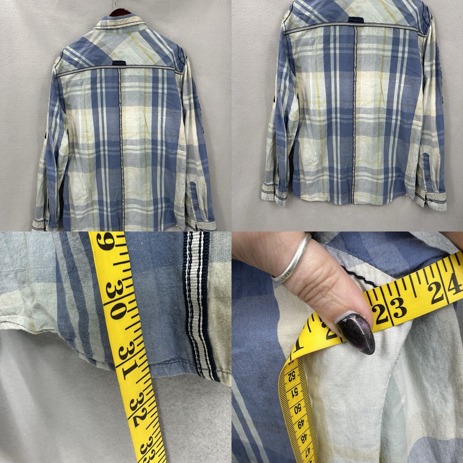 Vintage VINTAGE Smash Western Ranch Shirt Mens XL Pearl Snap Cowboy Rockabilly Denim Accents Size US XL / EU 56 / 4 - 9 Thumbnail