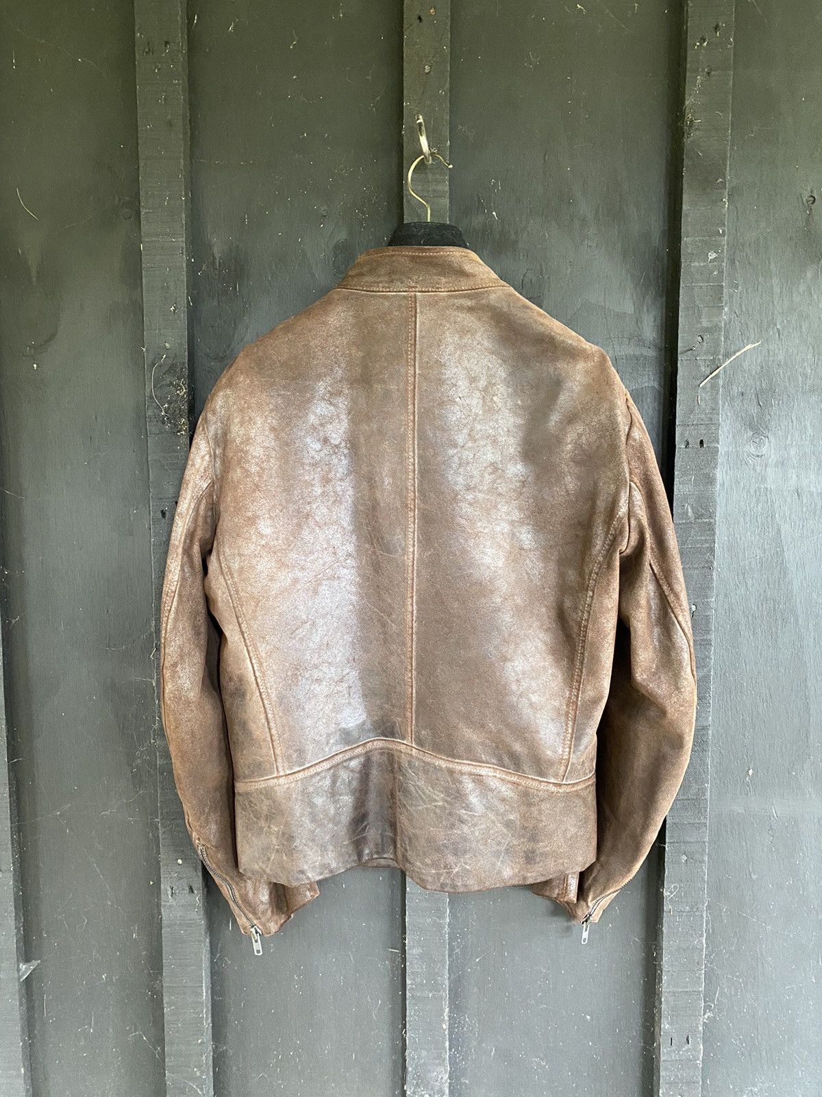 Maison Margiela 2011 Martin Margiela 5 Zip Waxed Leather Jacket Size US L / EU 52-54 / 3 - 5 Thumbnail