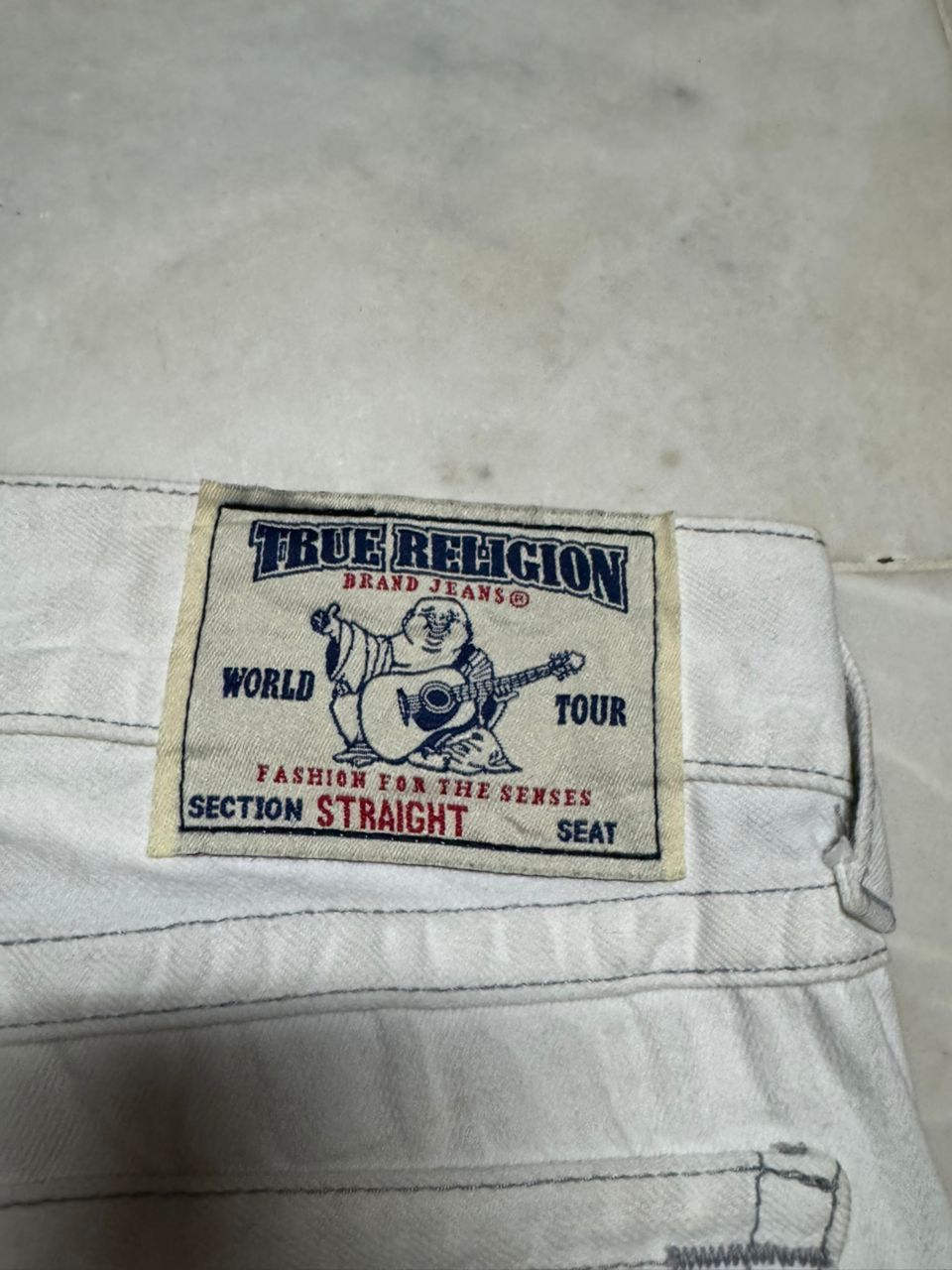 True Religion 💥BigSize💥Y2K True Religion Straight Sick Thrashed White Jean Size US 38 / EU 54 - 8 Thumbnail