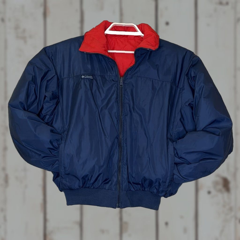 Vintage VINTAGE Columbia Reversible Puffer Jacket Mens M Blue Red Radial Sleeve Short Zip Size US M / EU 48-50 / 2 - 1 Thumbnail