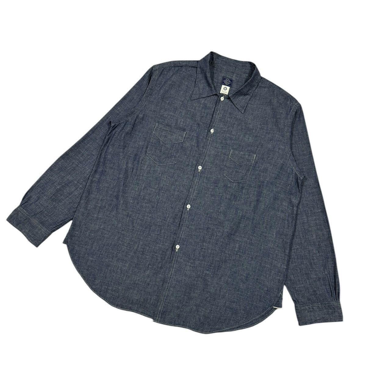 Post Overalls 2016 Post Overall V-patch Pocket Open Collar Indigo Chambray Size US L / EU 52-54 / 3 - 7 Thumbnail