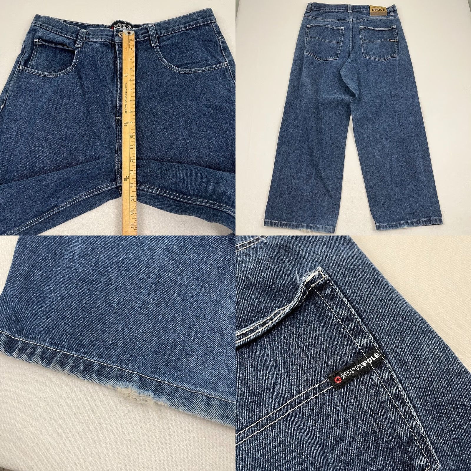 Southpole VINTAGE Southpole Jeans Mens 38x30 Wide Baggy Denim Hip Hop Grunge Streetwear Y2K Shirt Size US 38 / EU 54 - 8 Thumbnail