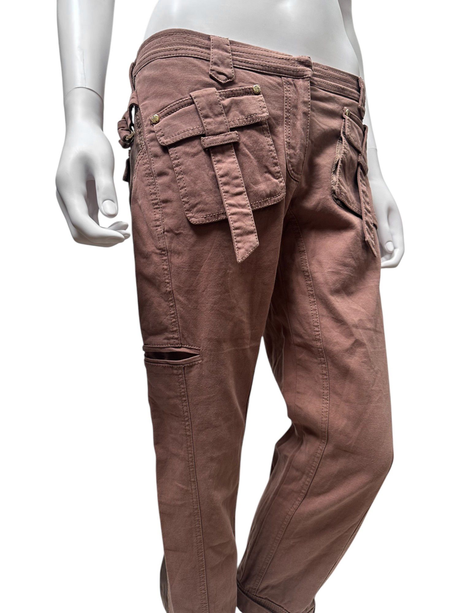 Roberto Cavalli Roberto Cavalli S/S 2005 Bondage Burgundy Pants Size 28" / US 6 / IT 42 - 6 Thumbnail
