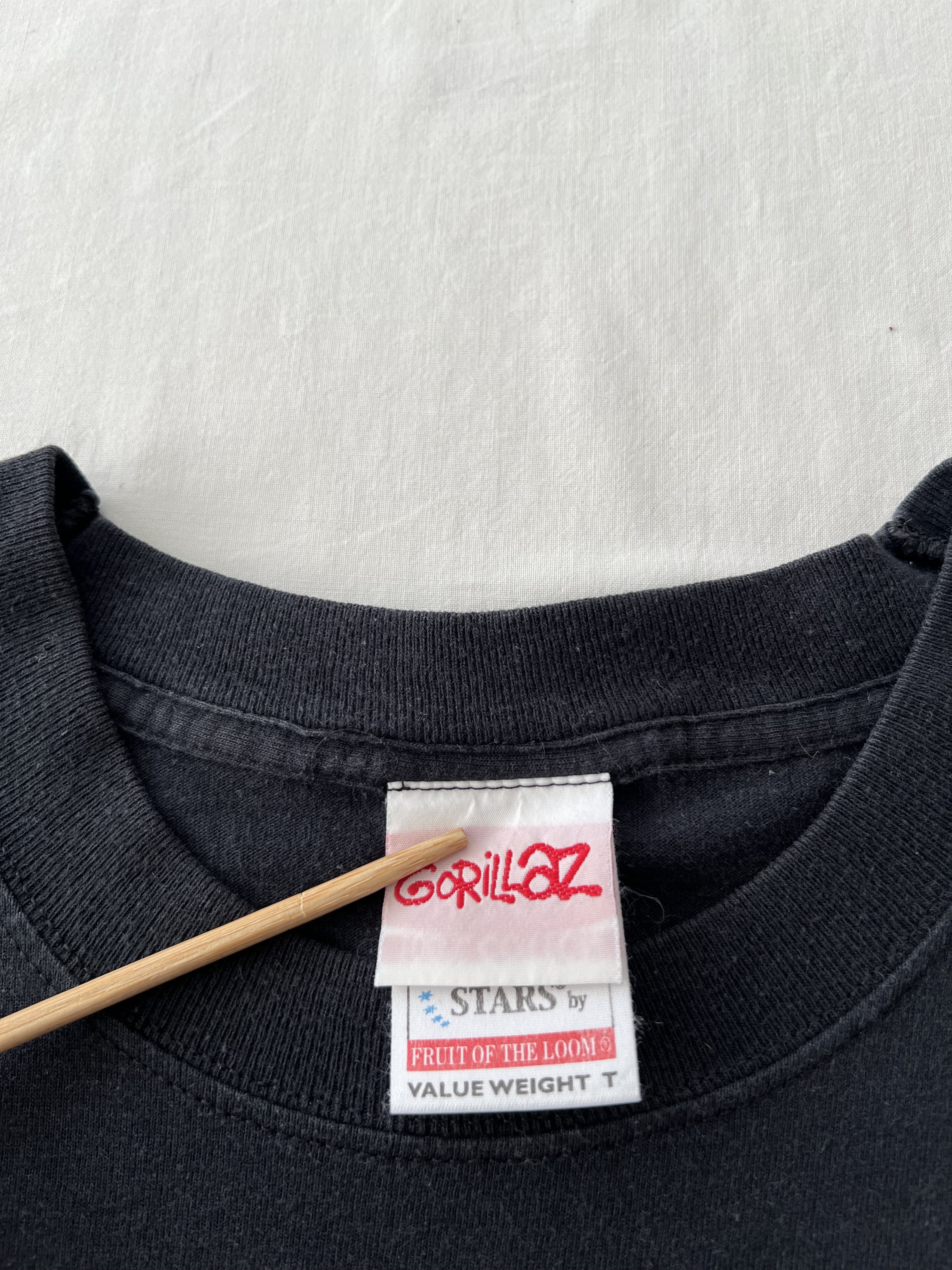Band Tees Vintage 2001 Gorillaz Rock The House #78 Black T-shirt Size US L / EU 52-54 / 3 - 11 Thumbnail