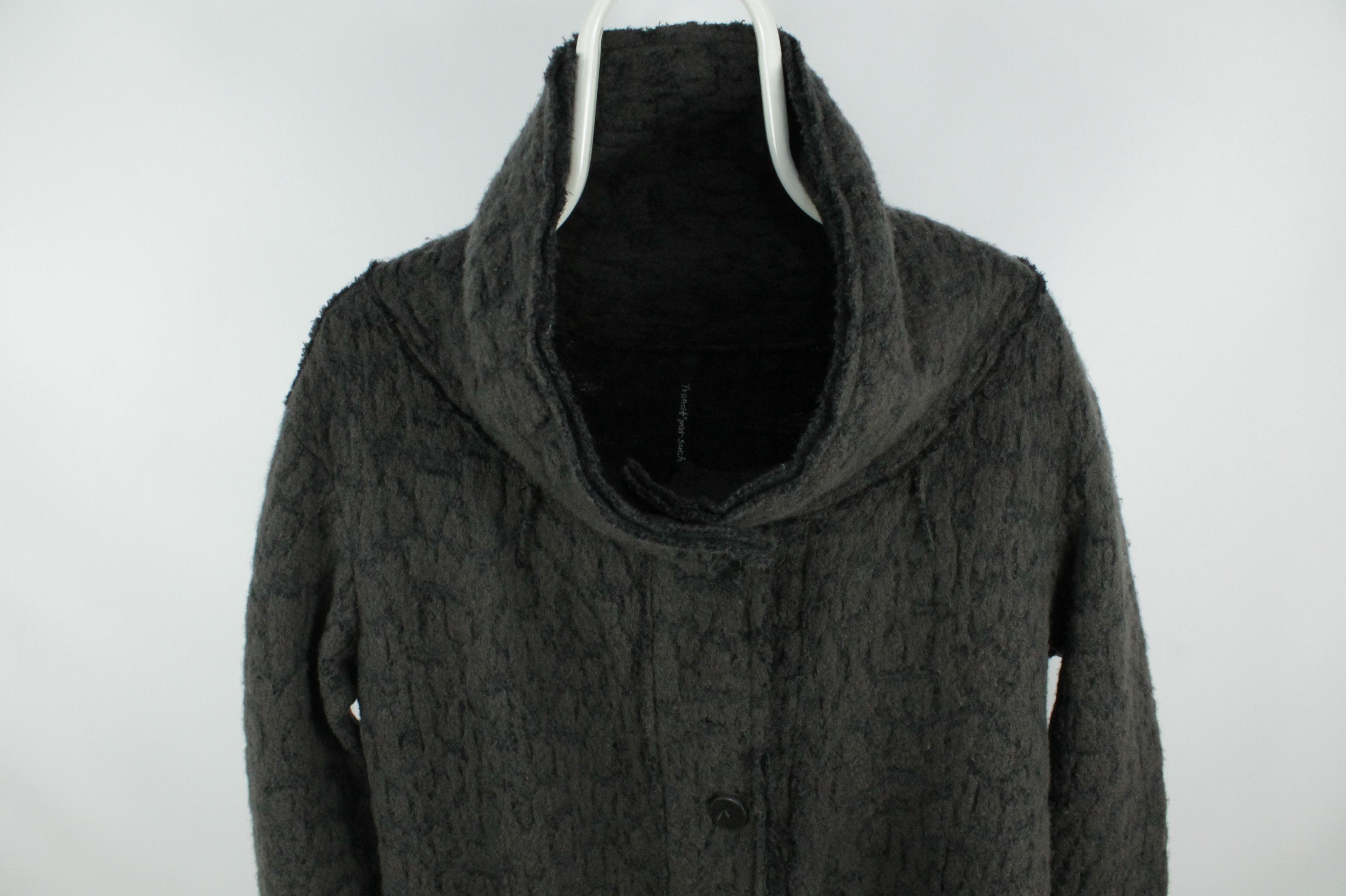 Transit Transit Par-Such Wool Mohair Blend Lagenlook Coat Size L / US 10 / IT 46 - 3 Thumbnail