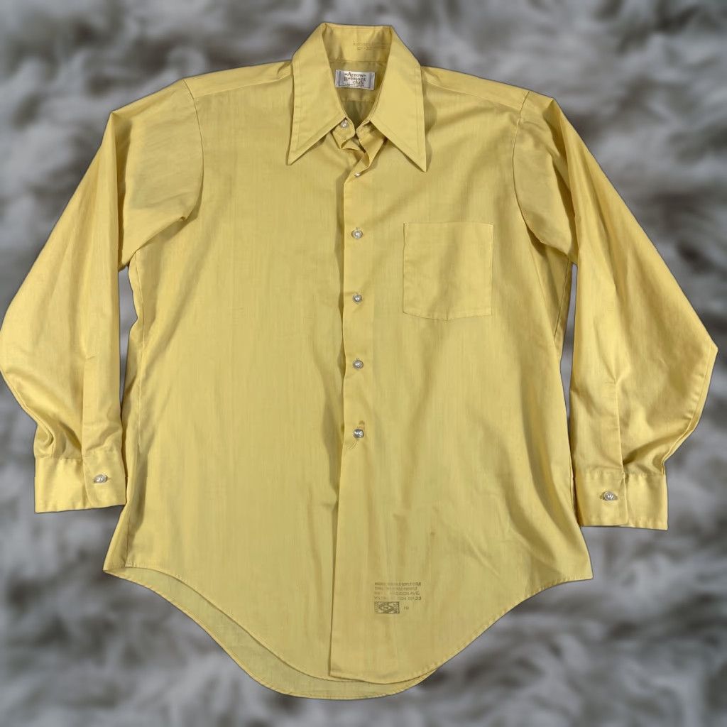Arrow VINTAGE Arrow Shirt Mens 15-33 Medium Golf Belmont Club Button Up Sanforized Regular Men Red Size US M / EU 48-50 / 2 - 1 Thumbnail