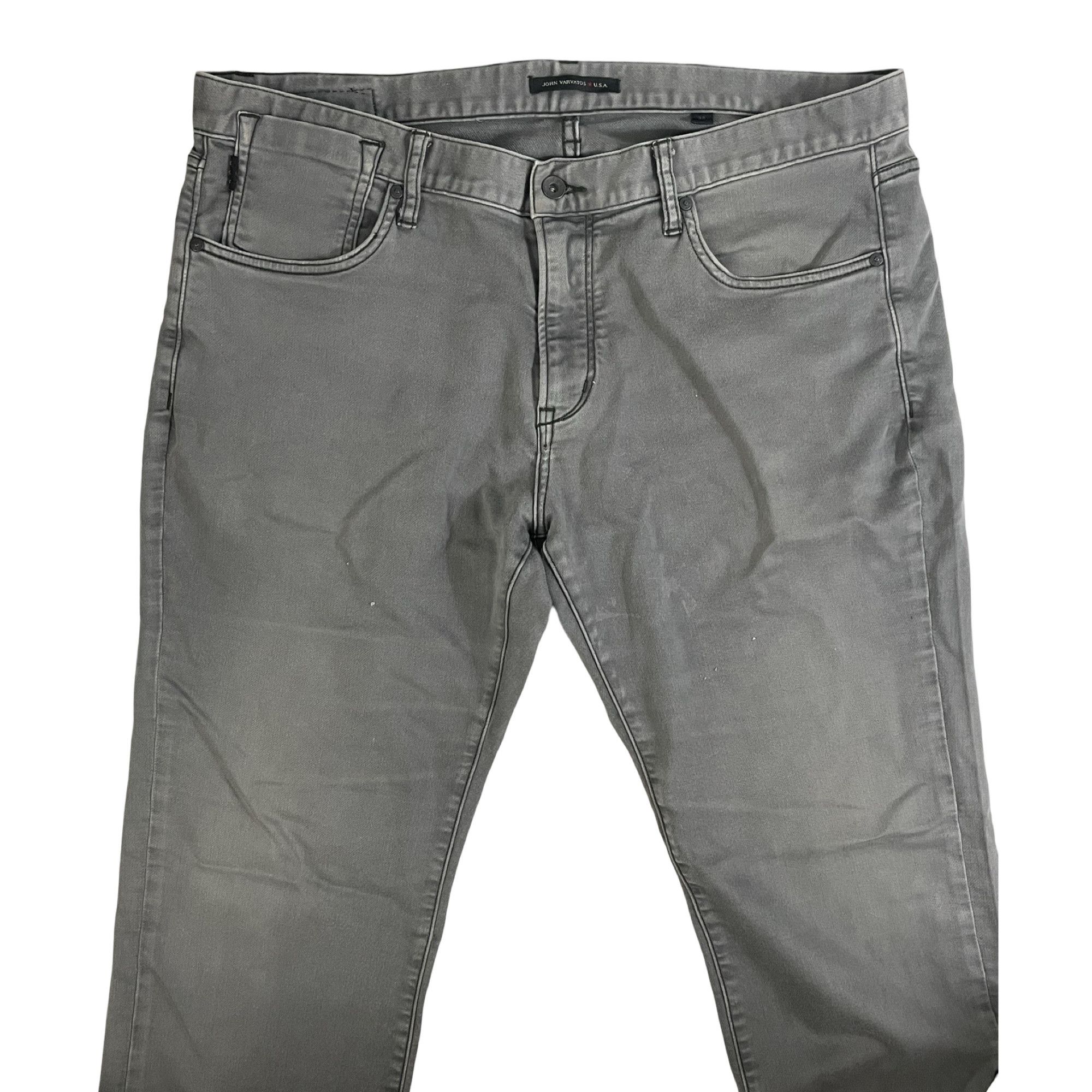 John Varvatos John Varvatos Mens Size 38 Bowery Slim Straight Gray Jeans Size US 38 / EU 54 - 2 Thumbnail