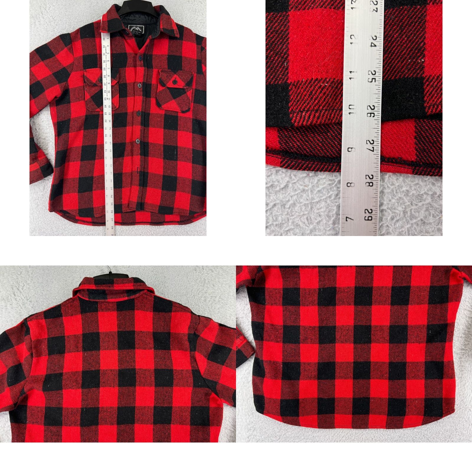 Vintage Ruggedwear Shirt Men Large Red Plaid Flannel Wool Blend Button-Up Pockets Vintage Size US L / EU 52-54 / 3 - 9 Thumbnail