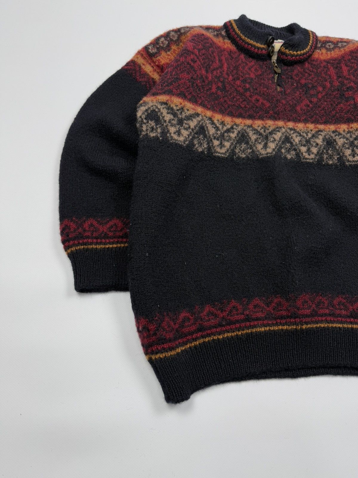 Dale Of Norway Dale Of Norway Women’s Wool 1/4 Zip Knit Sweater Size L / US 10 / IT 46 - 2 Thumbnail