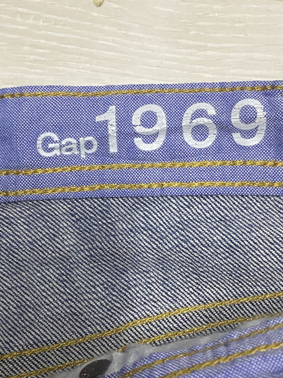 Dapper Dan × Gap Vintage Gap Denim Blue Wash Distressed Bootcut Jeans Size US 33 - 13 Thumbnail