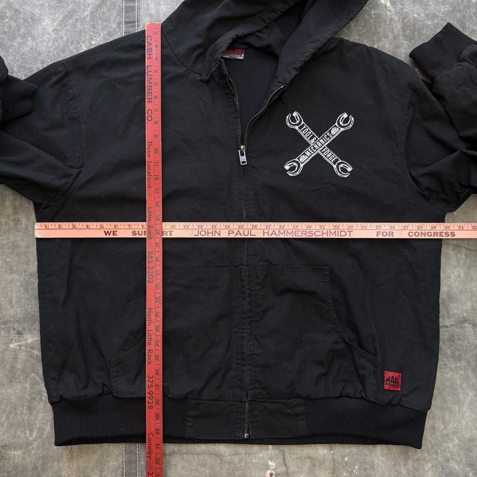 Vintage Vintage Y2K Mac Tools Embroidered Fire Skulls Canvas Jacket Size US XXL / EU 58 / 5 - 5 Thumbnail