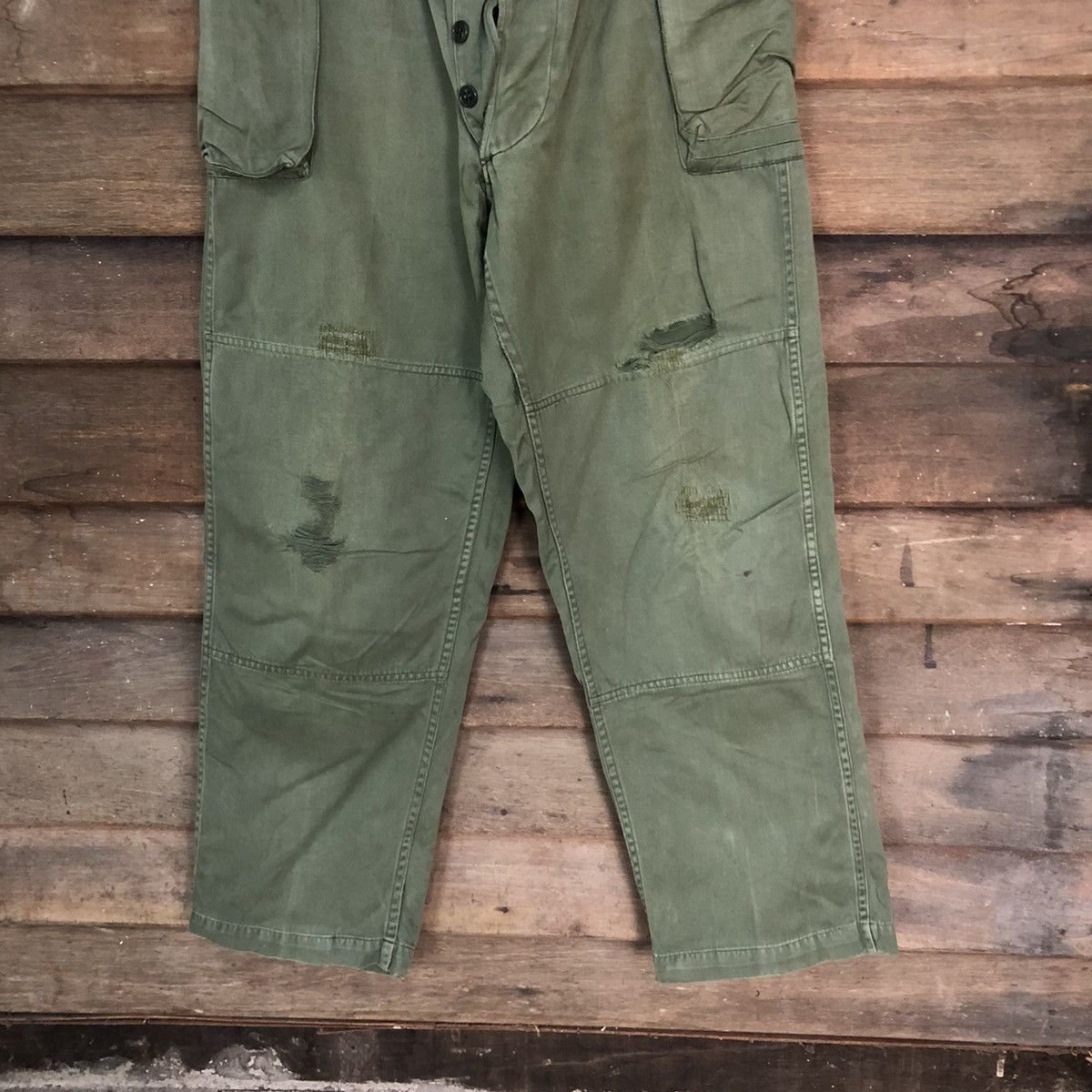 Japanese Brand DL Japan military army Green Cargo Multipocket Pants #S2754 Size US 32 / EU 48 - 3 Thumbnail