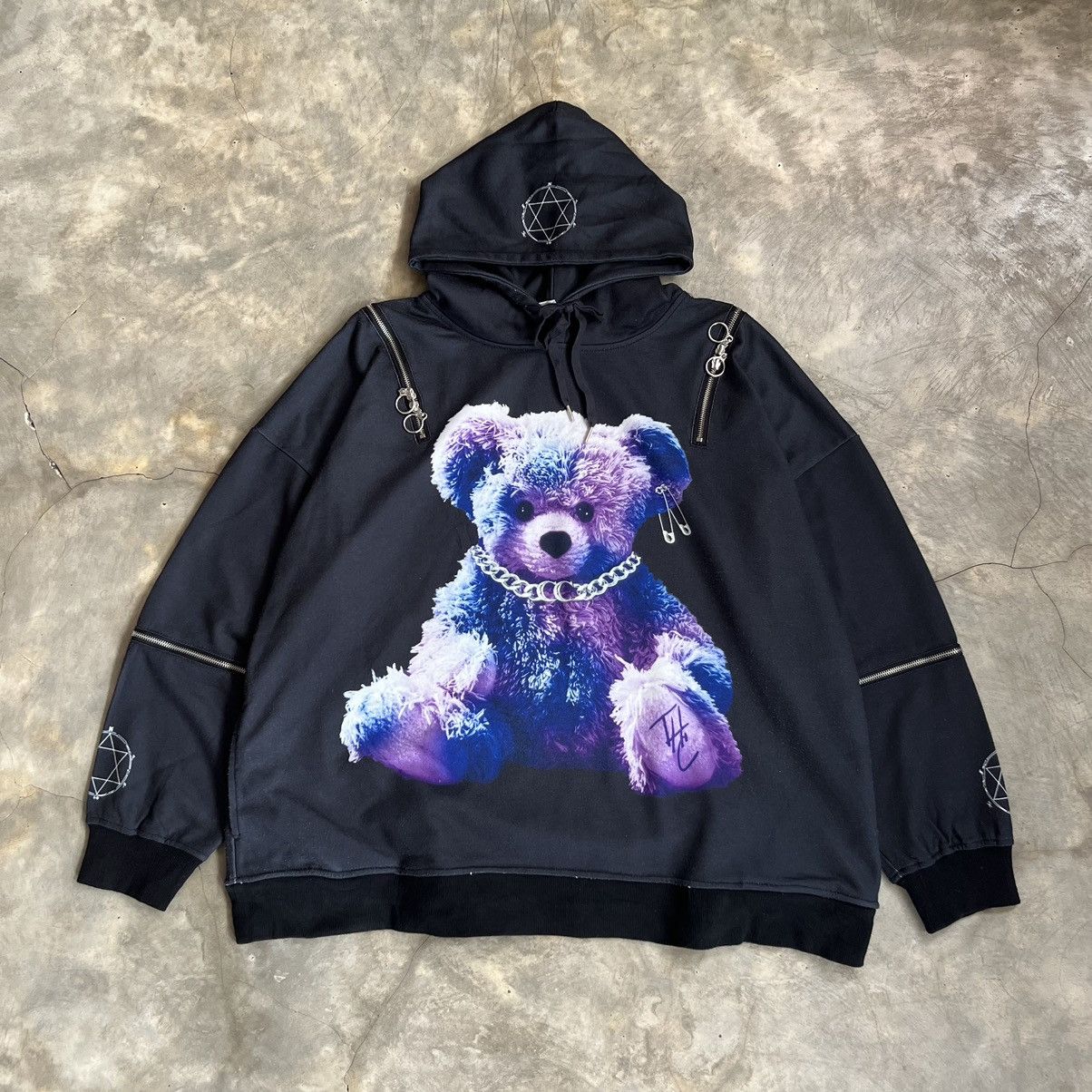 Japanese Brand 2000’s Thicc by Gori’z Vkei Style Bear Hoodie Size US XL / EU 56 / 4 - 1 Thumbnail