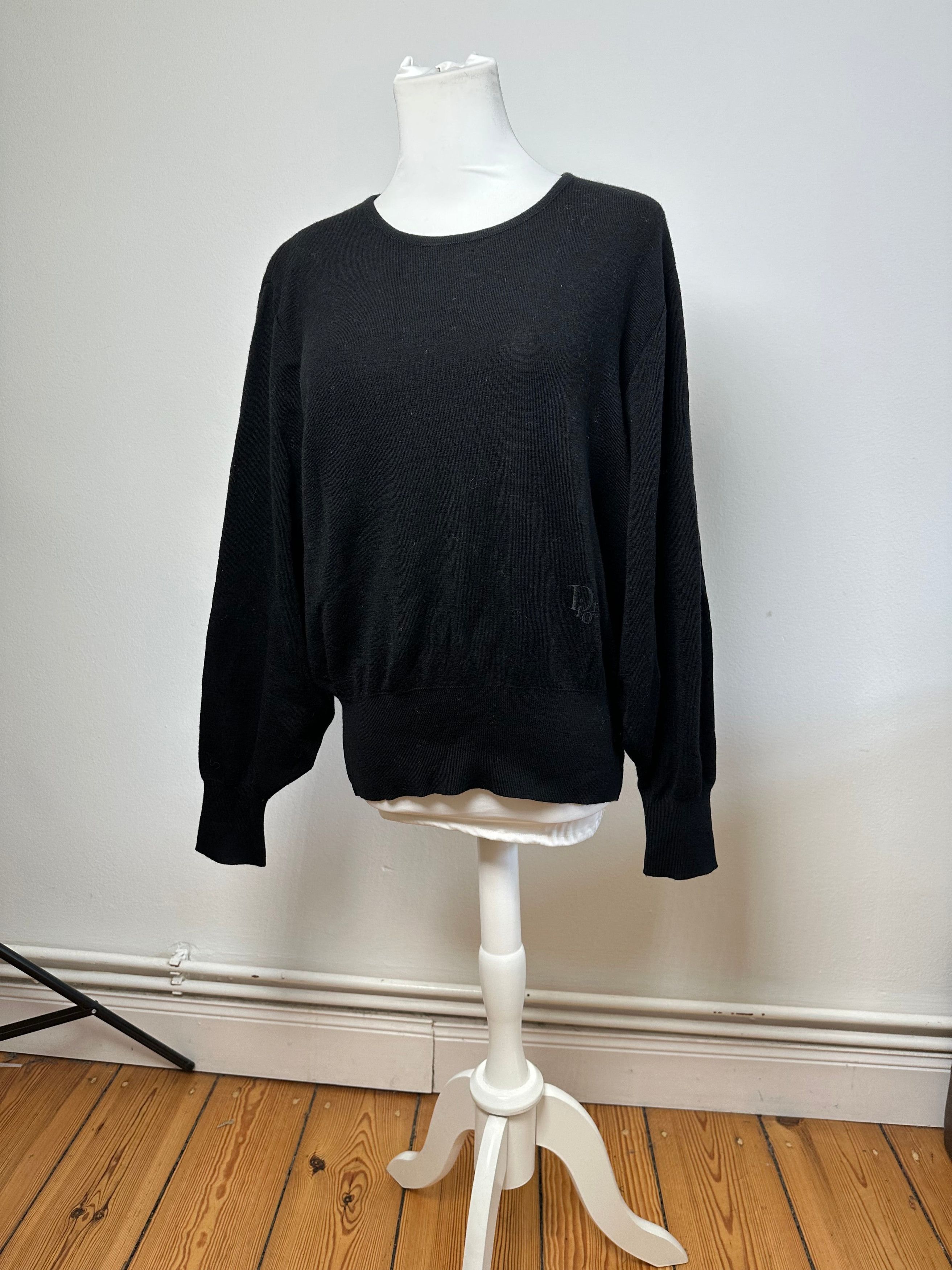 Dior Vintage Wool Sweater Black M Size M / US 6-8 / IT 42-44 - 1 Thumbnail