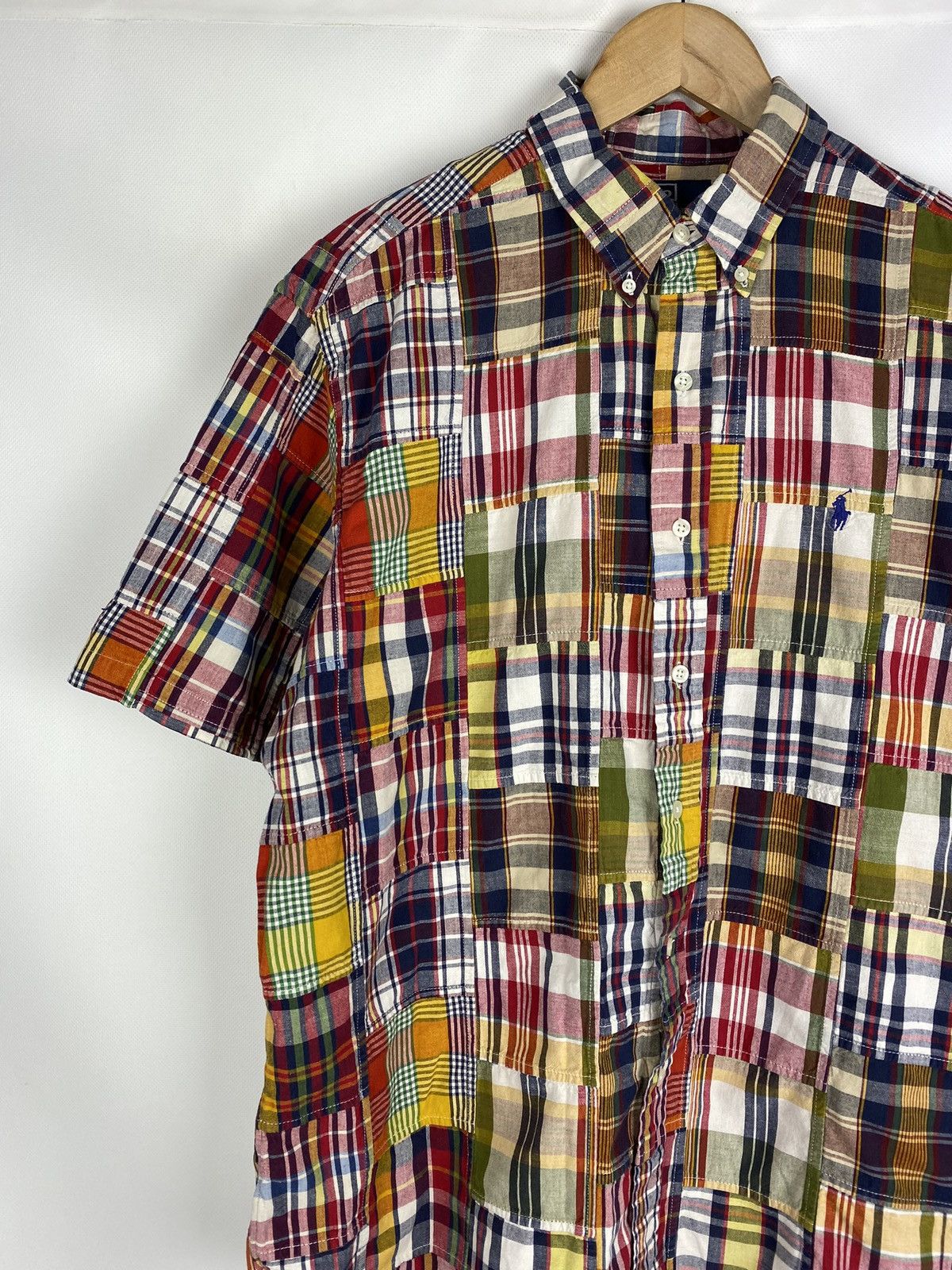Polo Ralph Lauren Polo by Ralph Lauren VTG patchwork S/S button up shirt Size US L / EU 52-54 / 3 - 4 Thumbnail