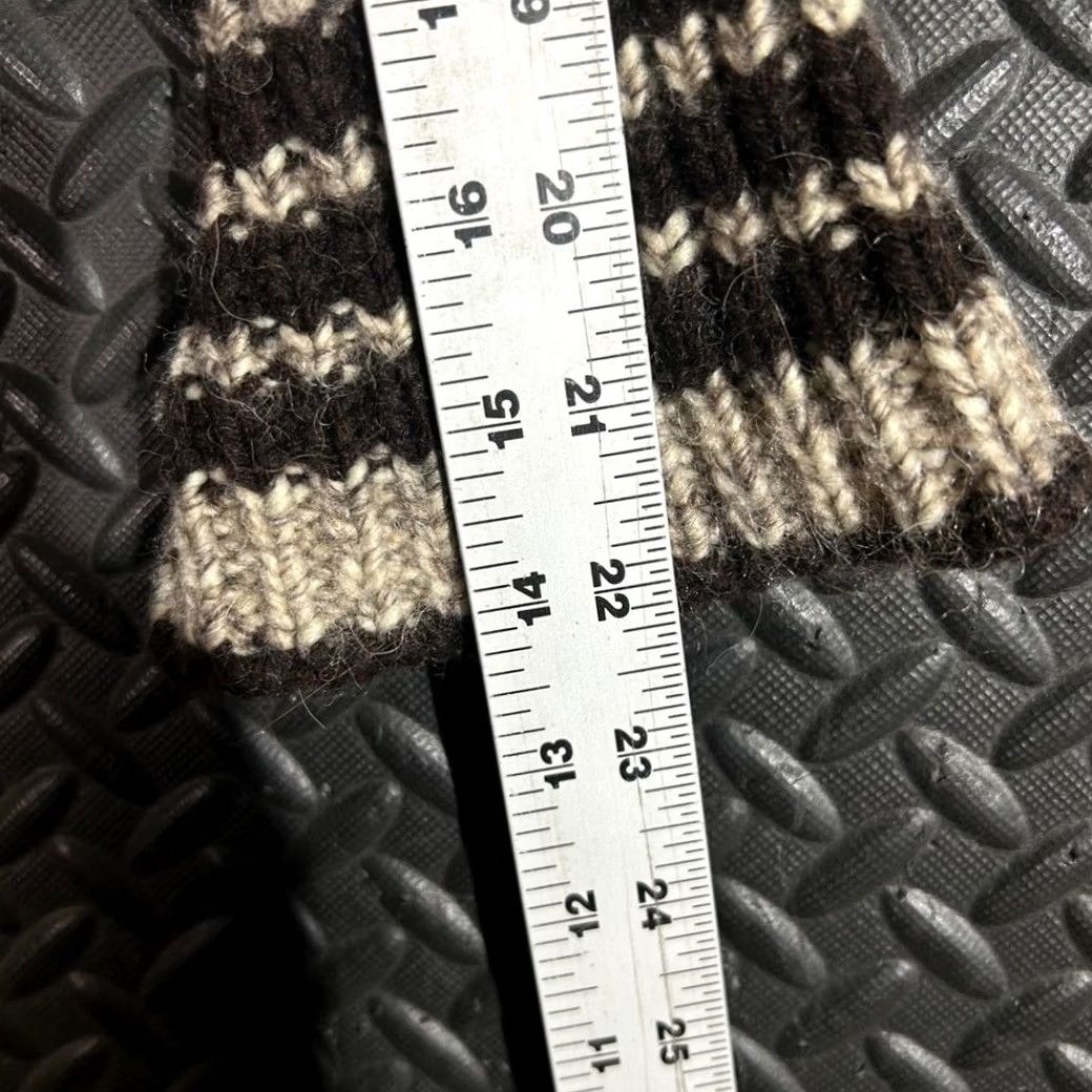 Vintage Fioreblu Wool Knit Sweater Women's Small Brown Striped Cuff Flare Made in Italy Pullover S Knitwear Size S / US 4 / IT 40 - 5 Thumbnail