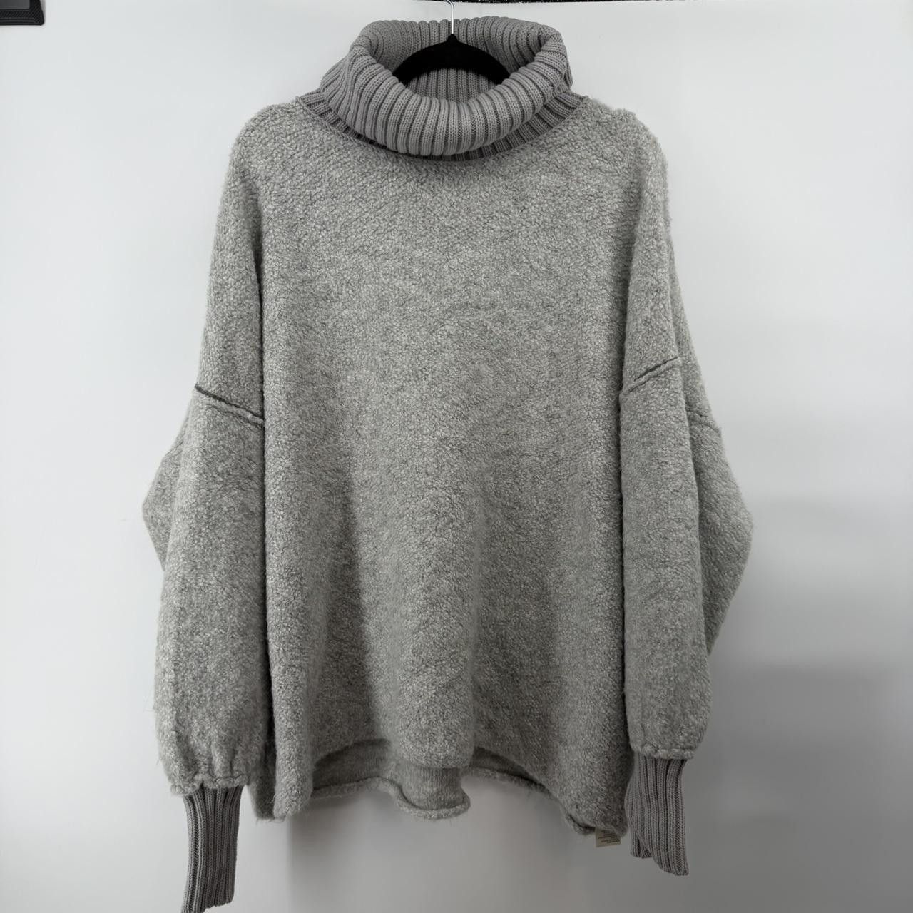 Free People Free People Milo S Oversized Grey Turtleneck Sweater Size S / US 4 / IT 40 - 4 Thumbnail