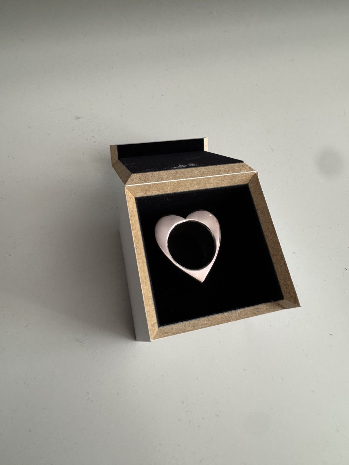Other Uncommon Matters Silver Vertex 3D Heart Ring Size ONE SIZE - 5 Thumbnail