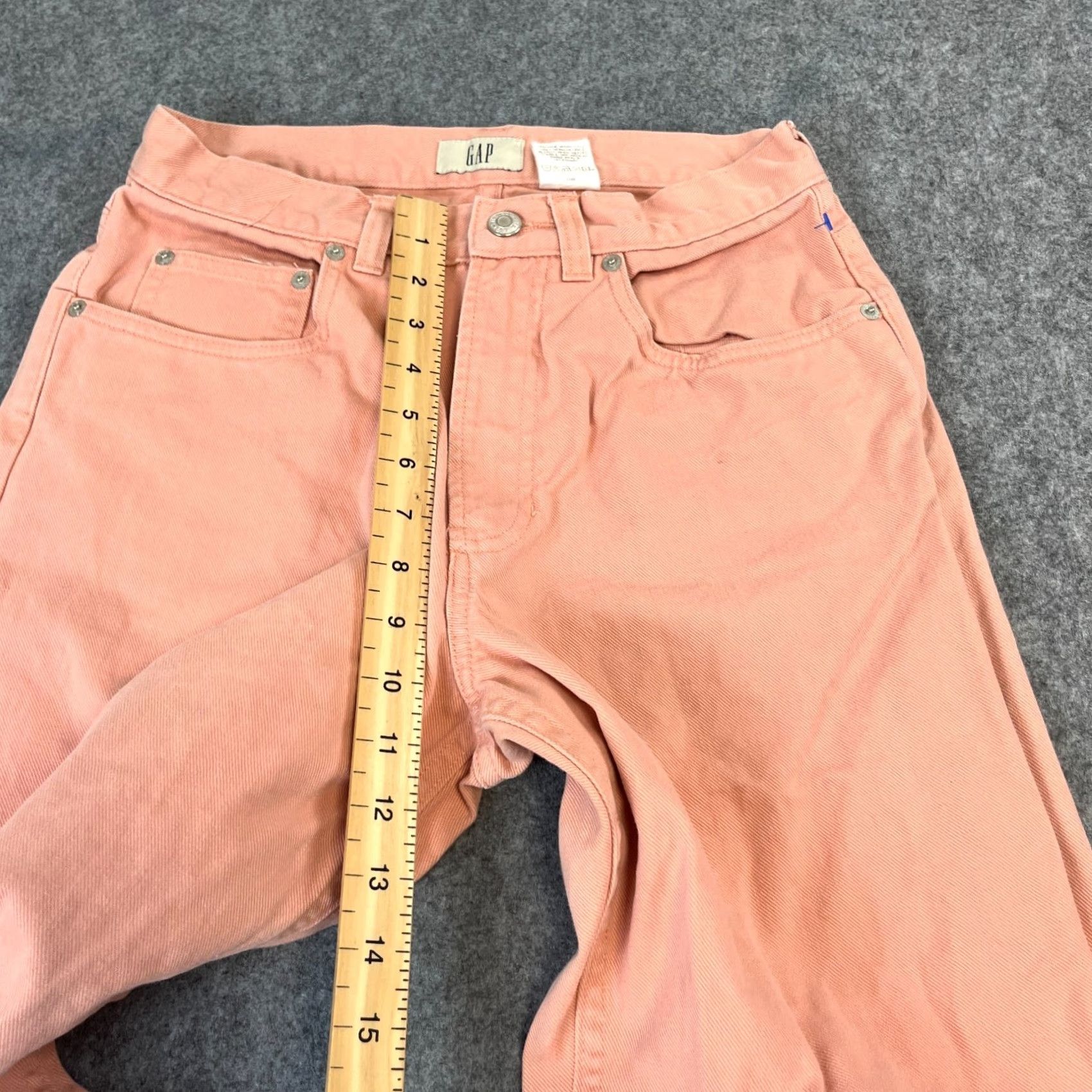 Gap VINTAGE Gap Jeans Womens Straight Leg High Waist Salmon Pink UK8 W26 L28 Jeans Size 30" / US 8 / IT 44 - 6 Thumbnail