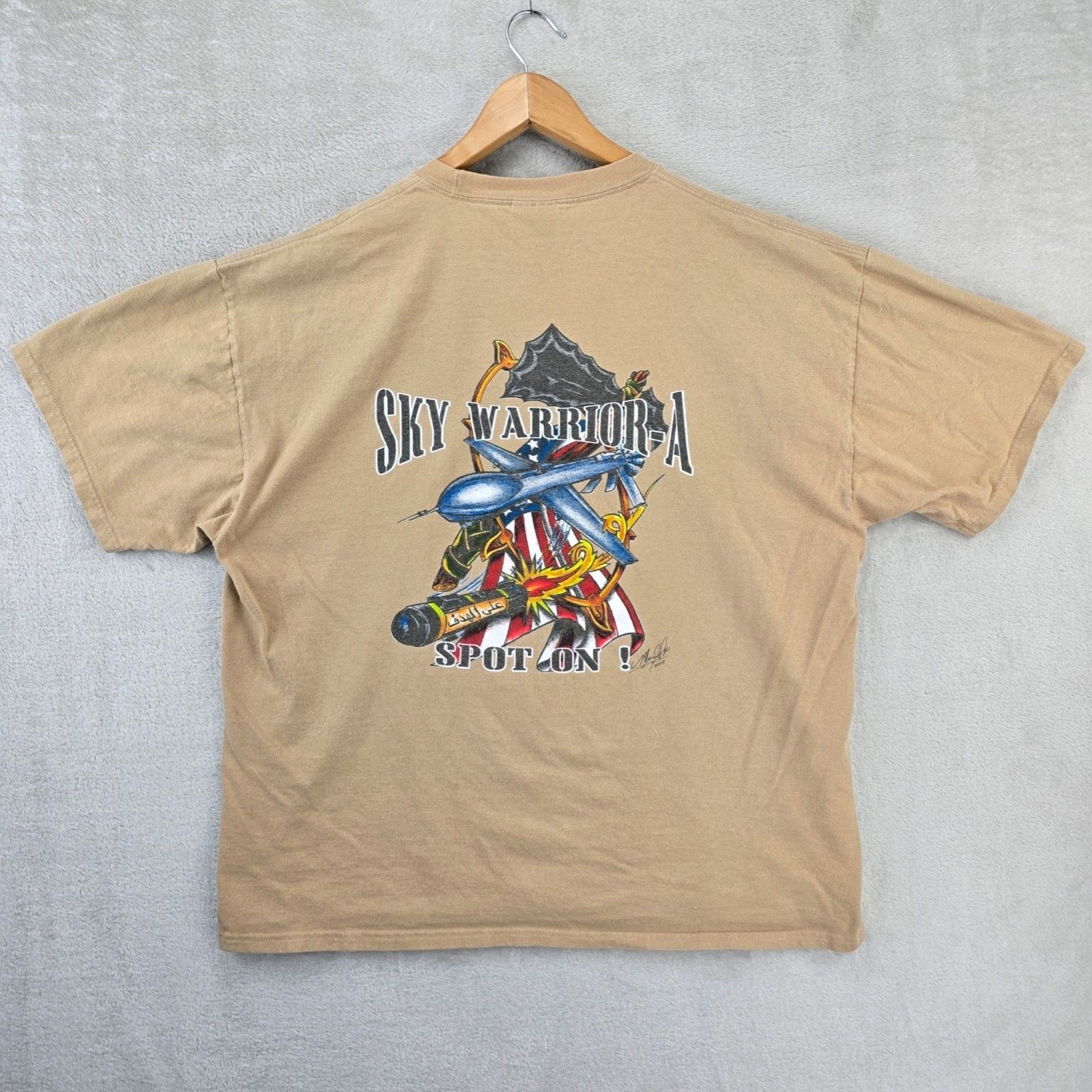 Port & Company Vintage Sky Warrior Spot On Shirt XL CJTF Afghanistan Y2K Size US XL / EU 56 / 4 - 1 Thumbnail