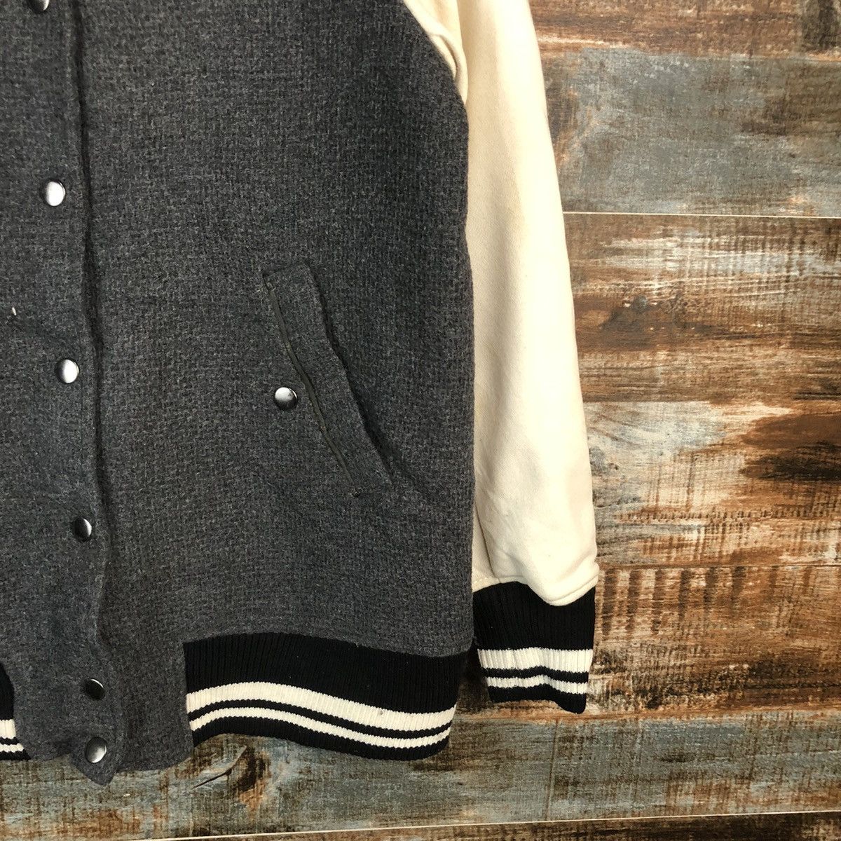 Japanese Brand Pink Adore Grey Bombers Jacket #A1763 Size S / US 4 / IT 40 - 8 Thumbnail