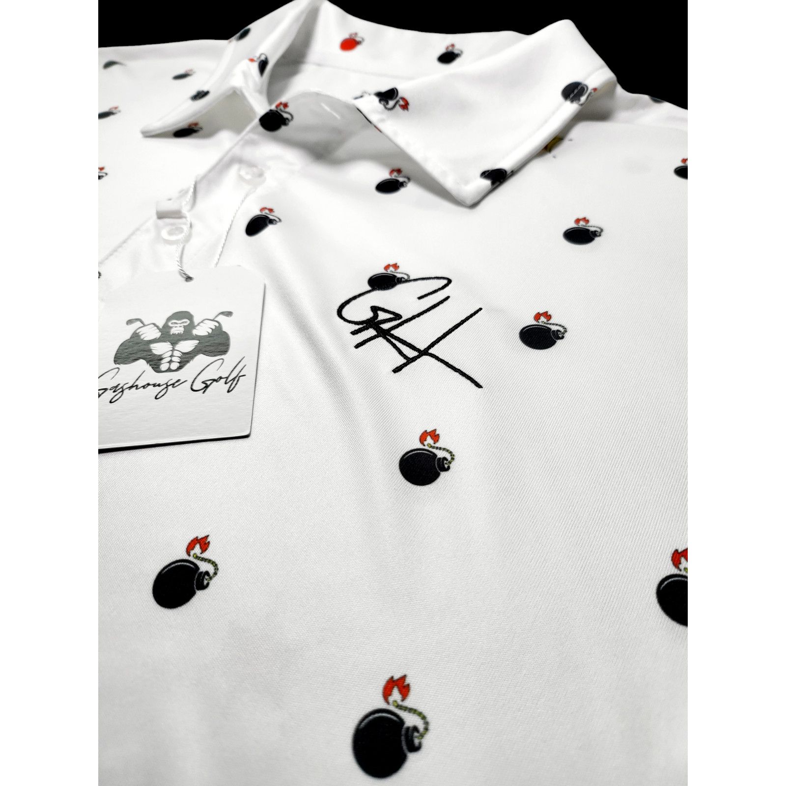 Other NWT GASHOUSE GOLF Bombs Away Performance Polo White Size L Size US L / EU 52-54 / 3 - 7 Thumbnail