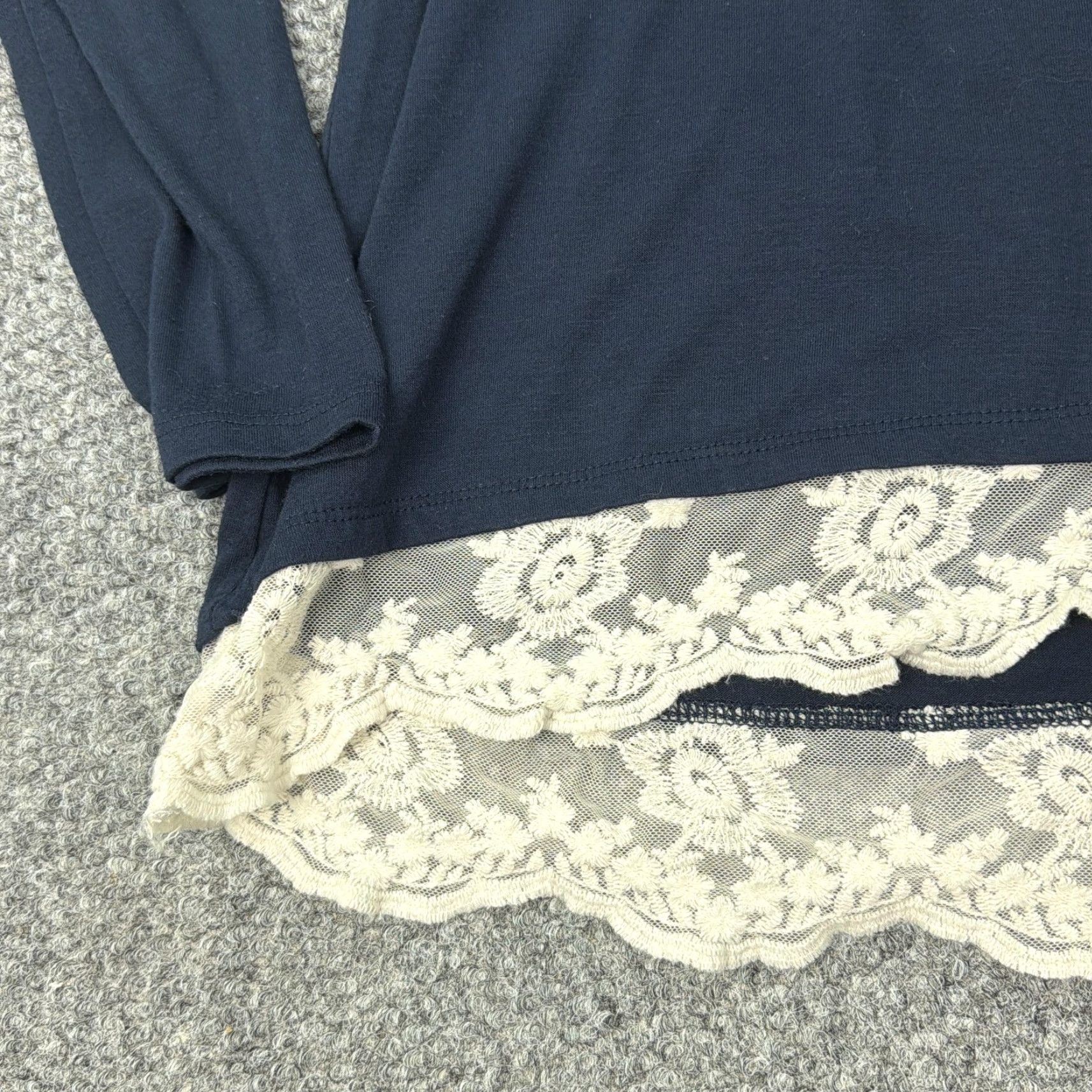 Vintage **Justify T-Shirt Womens Juniors XL Navy Blue V-Neck Casual Top** User: Justify T-Shirt Womens Juniors XL Navy Blue V-Neck Casual Top Size XL / US 12-14 / IT 48-50 - 4 Thumbnail