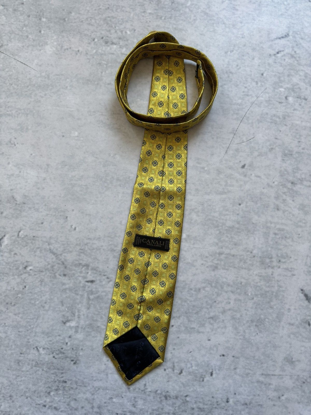 Canali × Vintage Canali yellow tie vintage Size ONE SIZE - 2 Thumbnail