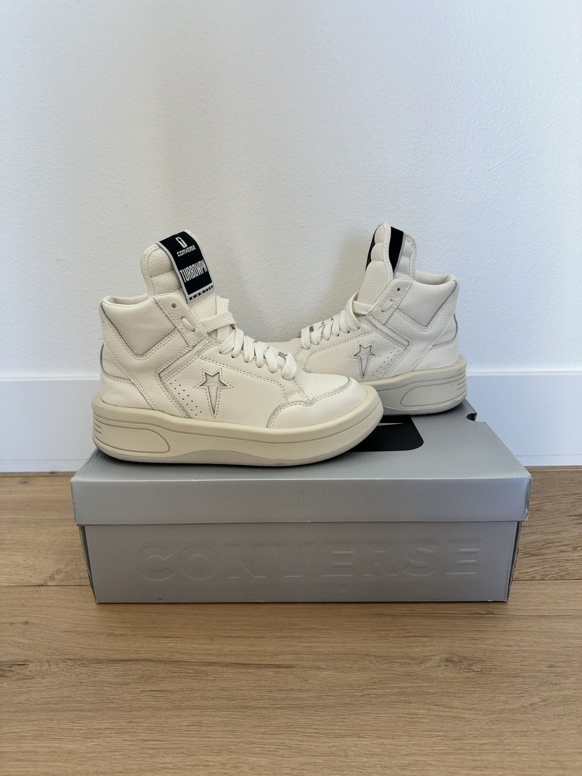Converse × Rick Owens Drkshdw Rick Owens DRKSHDW x Converse TURBOWPN Platform Sneakers Size US 6 / EU 39 - 2 Thumbnail