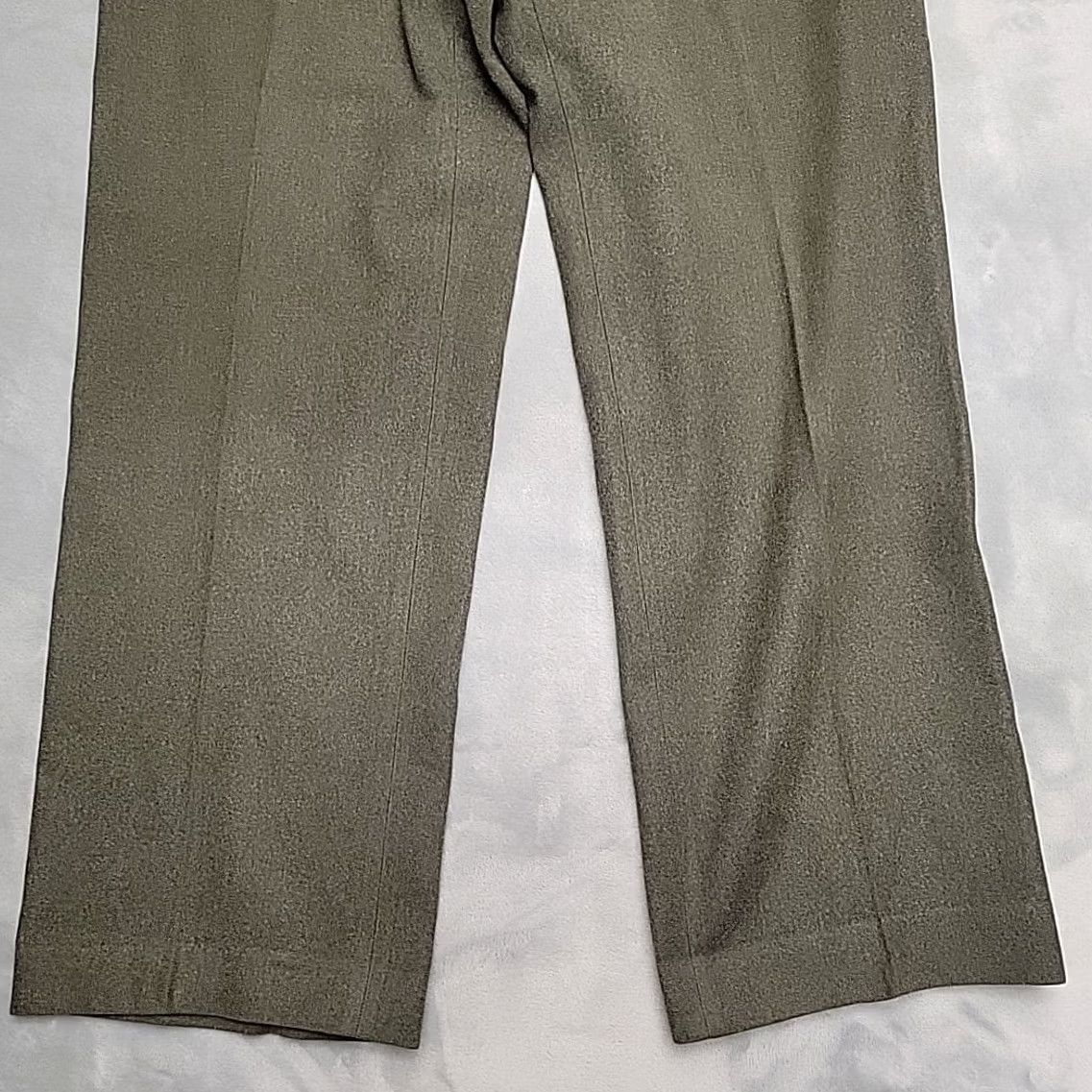 Vintage VINTAGE Military Pants Mens 32x31 Green Wool Zip Fly Flap Pocket 60s 70s READ Size US 32 / EU 48 - 2 Thumbnail