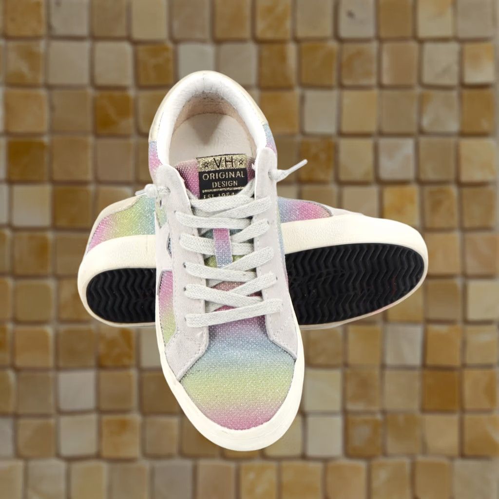 Vintage Havana VINTAGE Vintage Havana Women's Rainbow Sneakers Sz 7 Rainbow Glitter Lace Up Leather Low Top Sneakers Women's Shoes Size US 7 / IT 37 - 1 Thumbnail