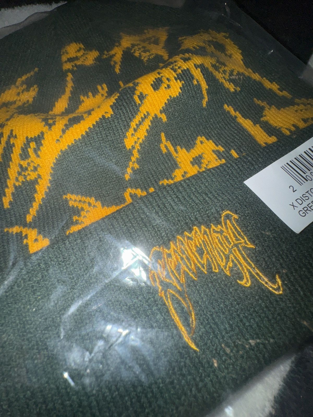 Revenge X Distortion Beanie Green/Yellow Size ONE SIZE - 1 Thumbnail