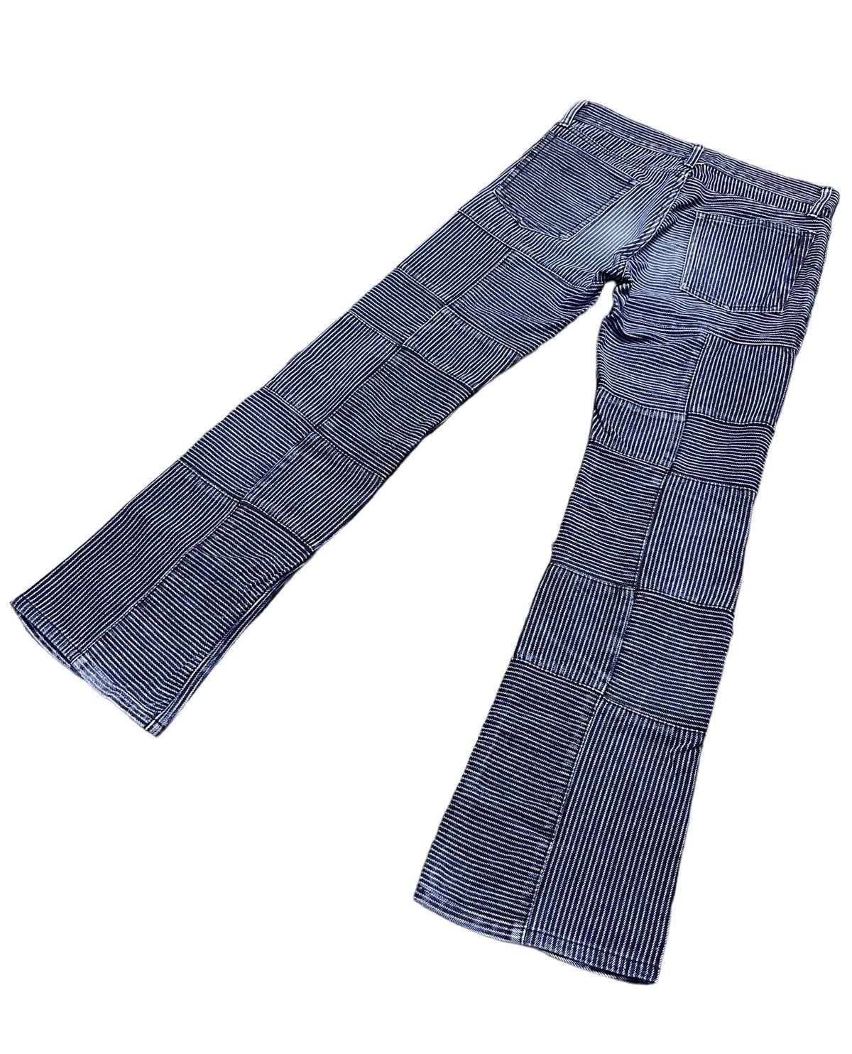 Self Edge RUPERT THE DIFFERENCE Hickory Stripes Patchwork Flare Denim Size US 28 / EU 44 - 6 Thumbnail