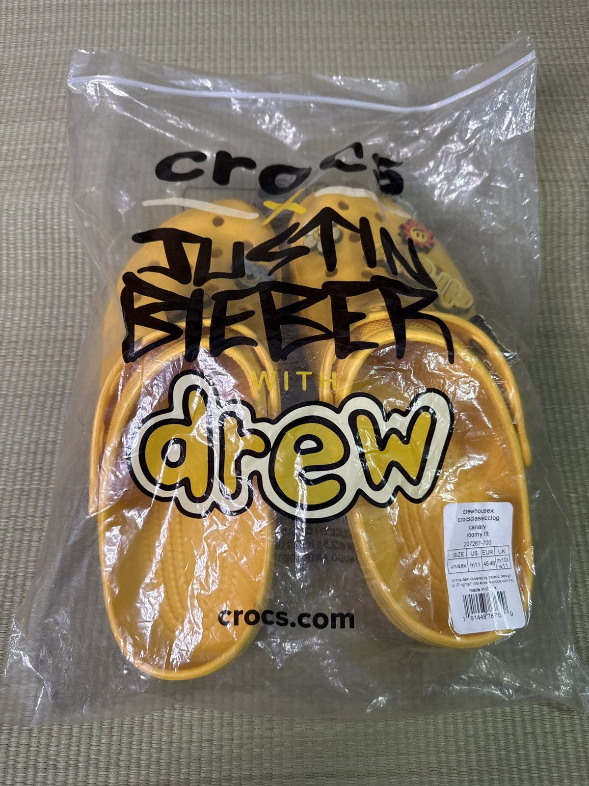 Drew House New Drew House Crocs 11 Yellow Missing Jibbitz Size US 11 / EU 44 - 7 Thumbnail