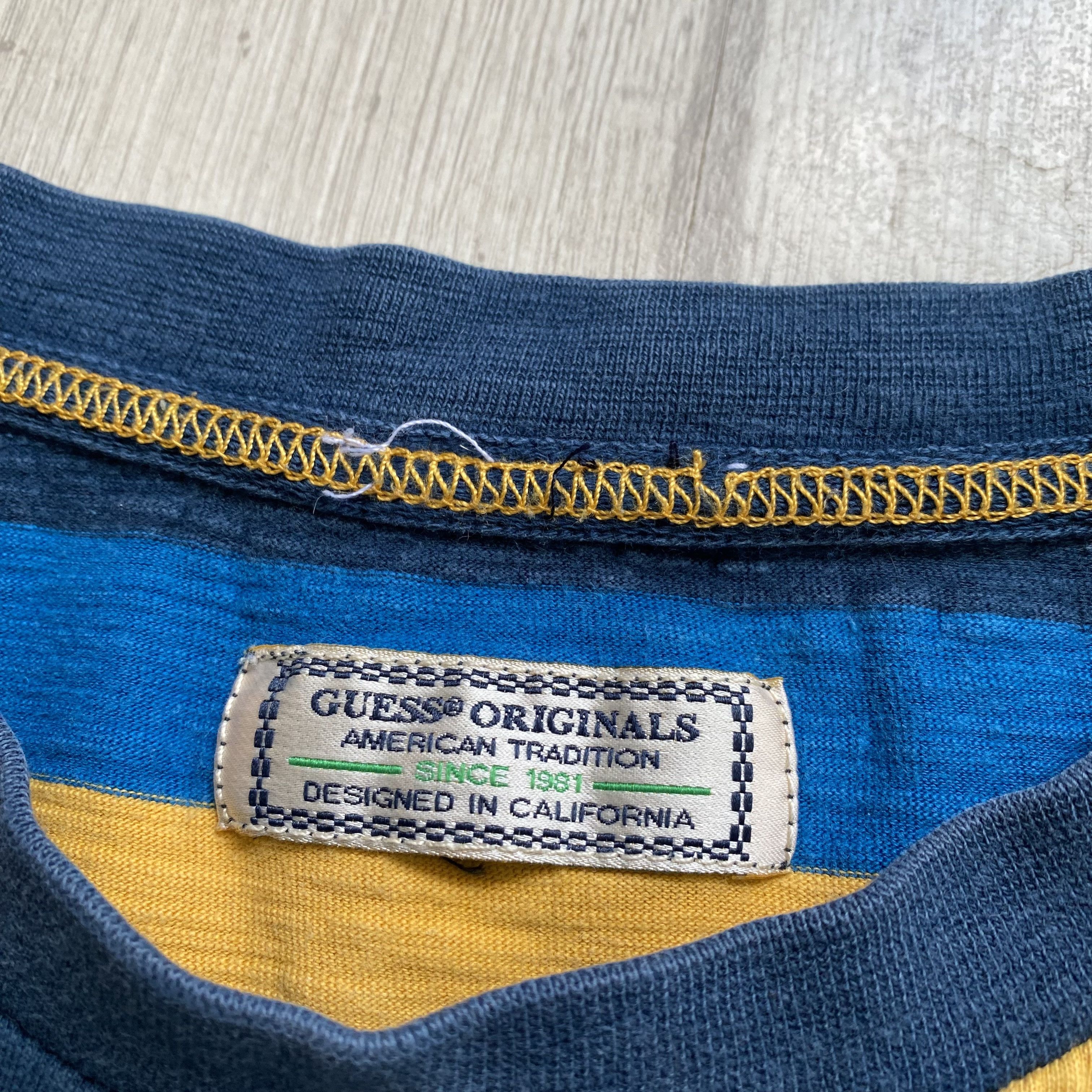 Guess Vintage Guess striped tee Asap rocky vibe t-shirt Size US M / EU 48-50 / 2 - 7 Thumbnail