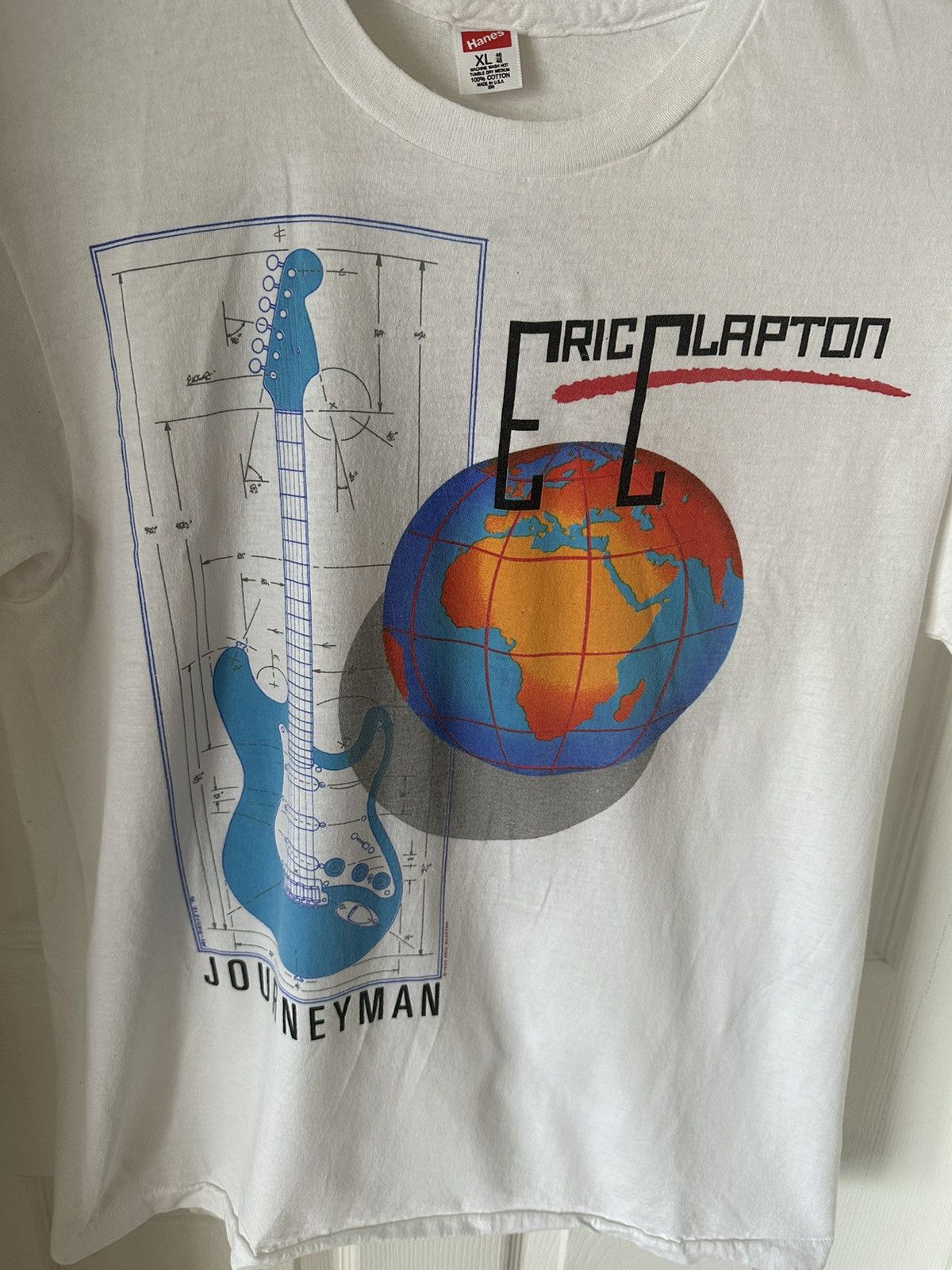 ERIC CLAPTON JOURNEYMAN TOUR 1990 Tシャツ L Vintage Eric Clapton