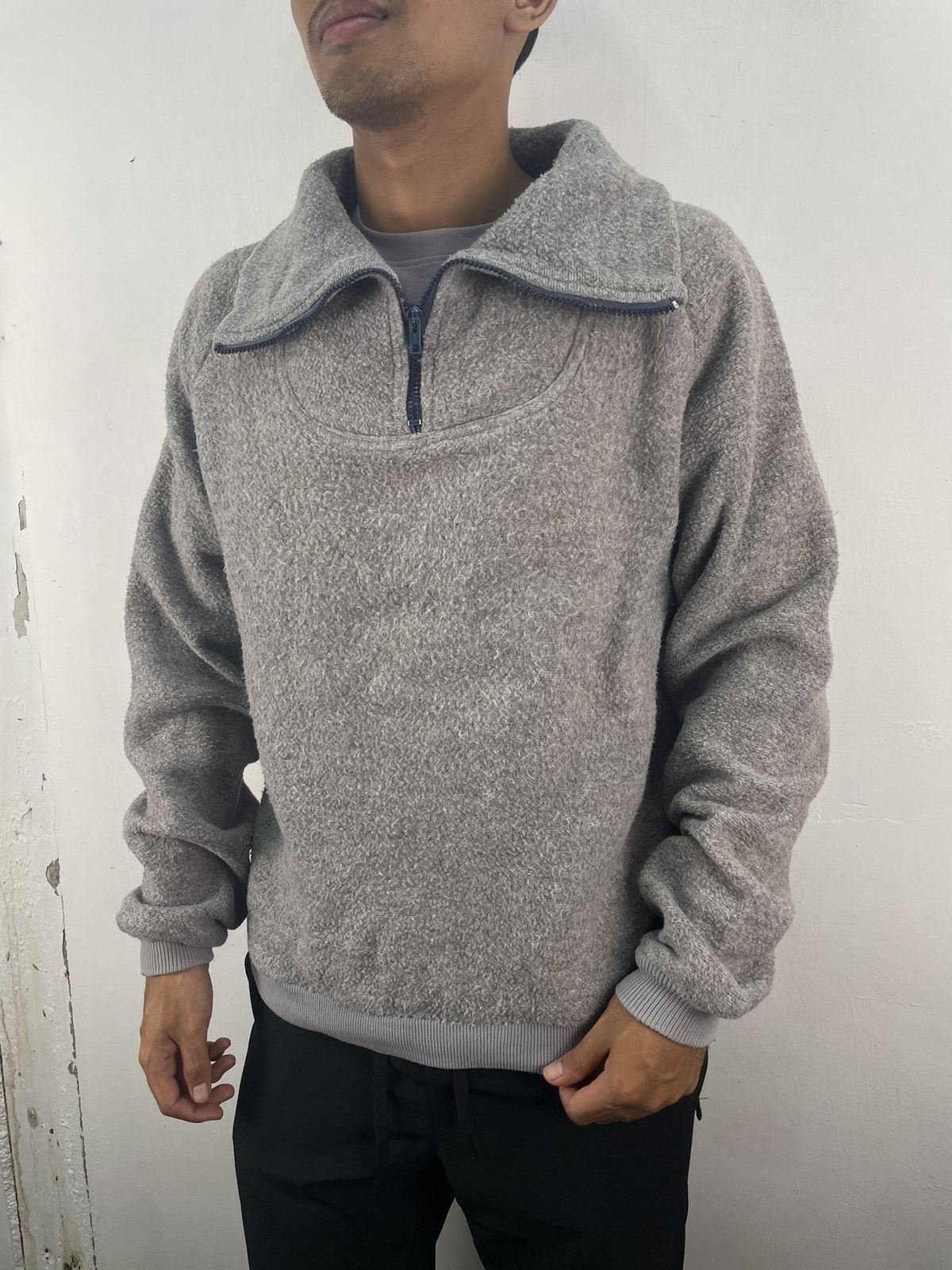 Patagonia × Vintage Vintage 70s Patagonia Quater Zip Fleece Pullover Sweater Size US L / EU 52-54 / 3 - 1 Thumbnail