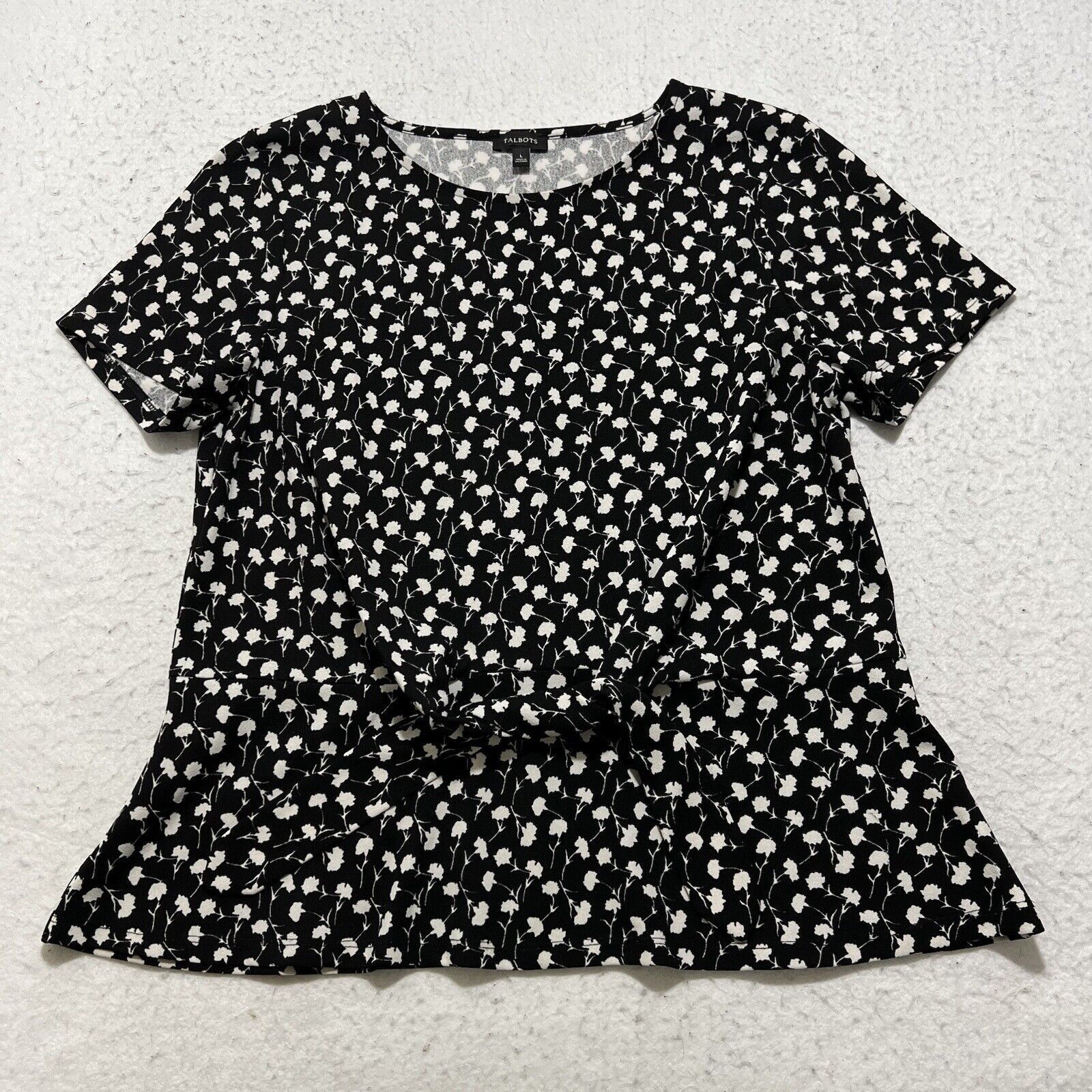 Other Talbots Large Lightweight Stretch Tie Front Floral Top Size L / US 10 / IT 46 - 1 Thumbnail