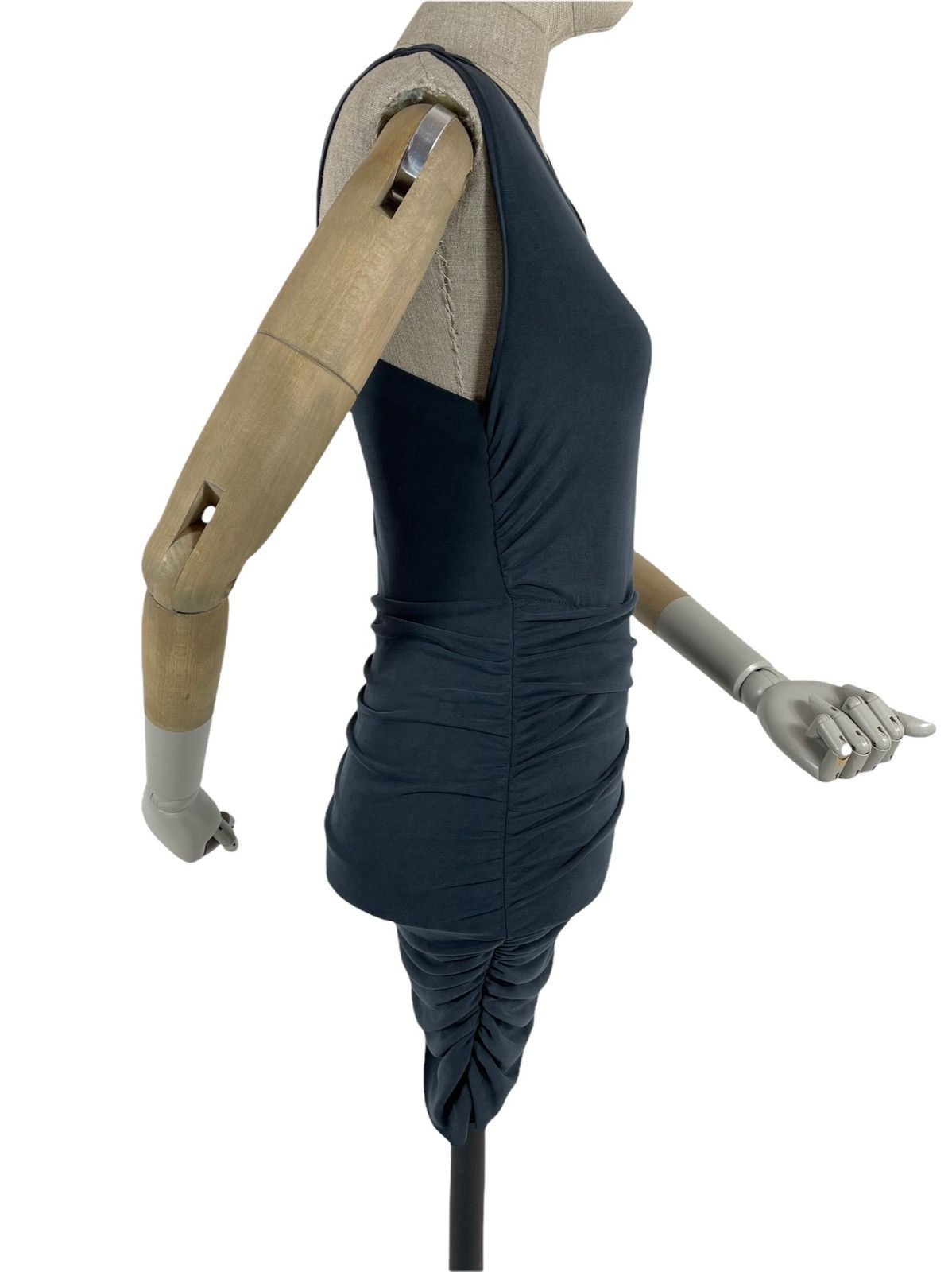 Allsaints NEW Nirman Ruched Wrap Over Open Back Mini Cross Avant Dress Size S / US 4 / IT 40 - 4 Thumbnail