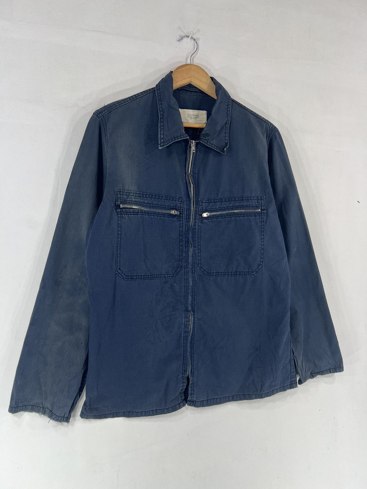 Zucca Issey Miyake Zucca Faded Distressed Jacket full Zipper Size US L / EU 52-54 / 3 - 4 Thumbnail