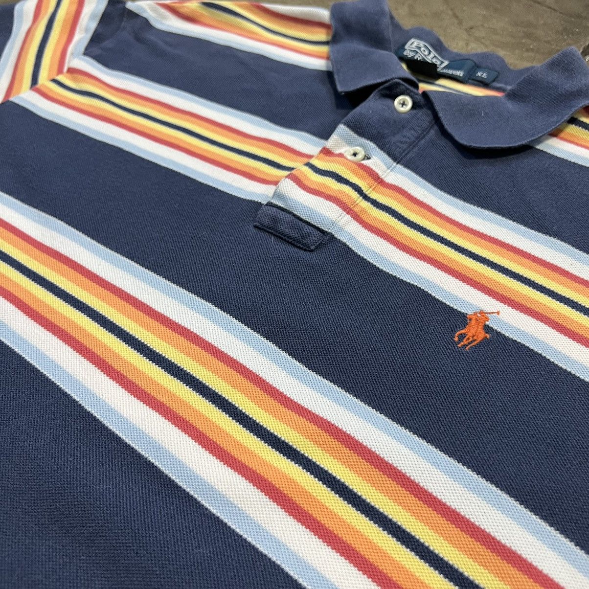 Polo Ralph Lauren × Vintage Vintage Y2K Polo Ralph Lauren Striped Polo Collared Shirt Size US XL / EU 56 / 4 - 4 Thumbnail
