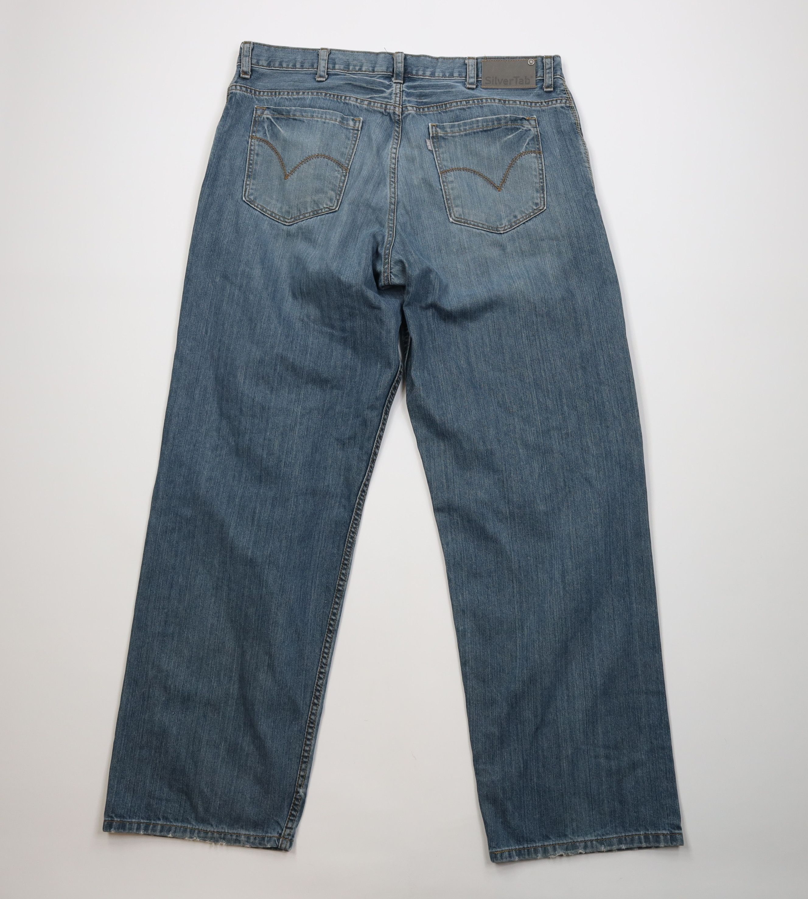 Levi's Vintage Y2K Levis Silvertab Fit Wide Leg Denim Jeans Blue Size US 38 / EU 54 - 10 Thumbnail