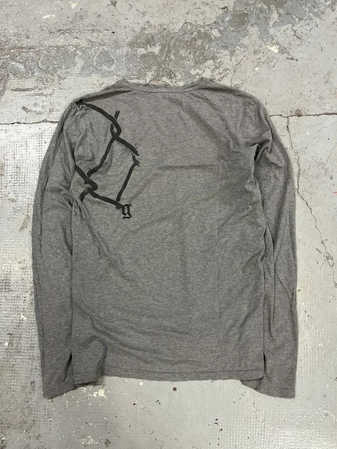 John Galliano 2010s John Galliano Grey Faith Cross Longsleeves Size US M / EU 48-50 / 2 - 6 Thumbnail