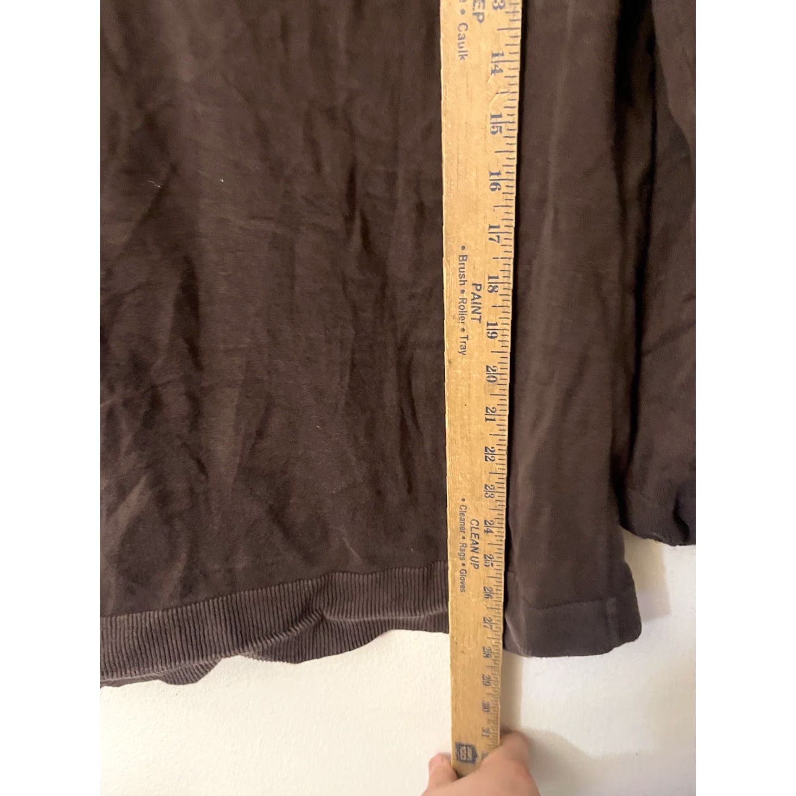 Lands' End Lands' End Cardigan Sweater - Brown Cotton Open Front S Tall Women Size S / US 4 / IT 40 - 4 Thumbnail