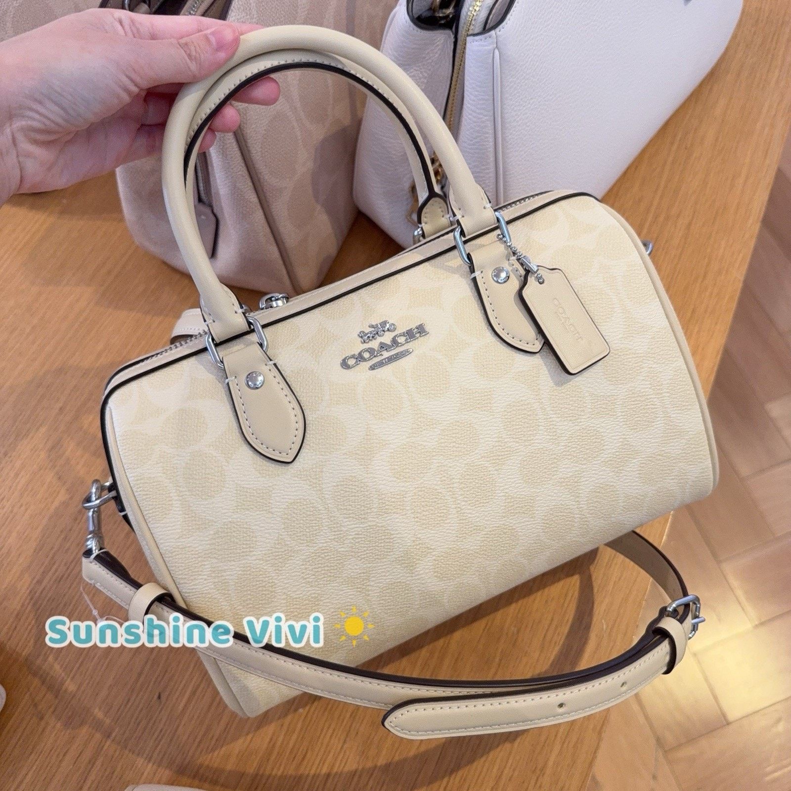 Coach NWT Coach Rowan Satchel Bag Signature Canvas CV961 Hay Size ONE SIZE - 3 Thumbnail
