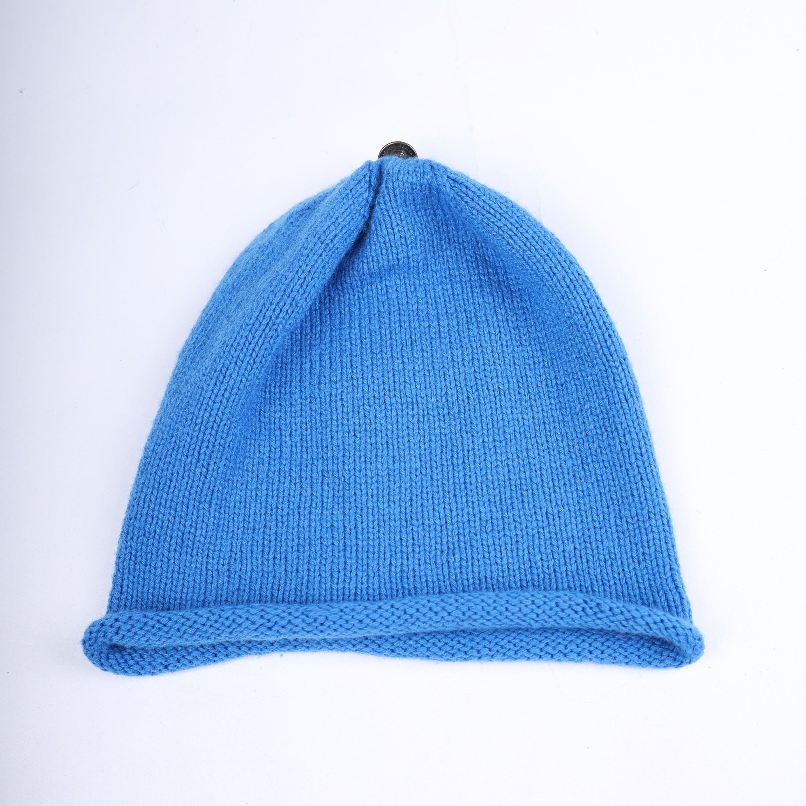Chrome Hearts BLUE CASHMERE CROSS WEAVE KNIT BEANIE Size ONE SIZE - 5 Thumbnail