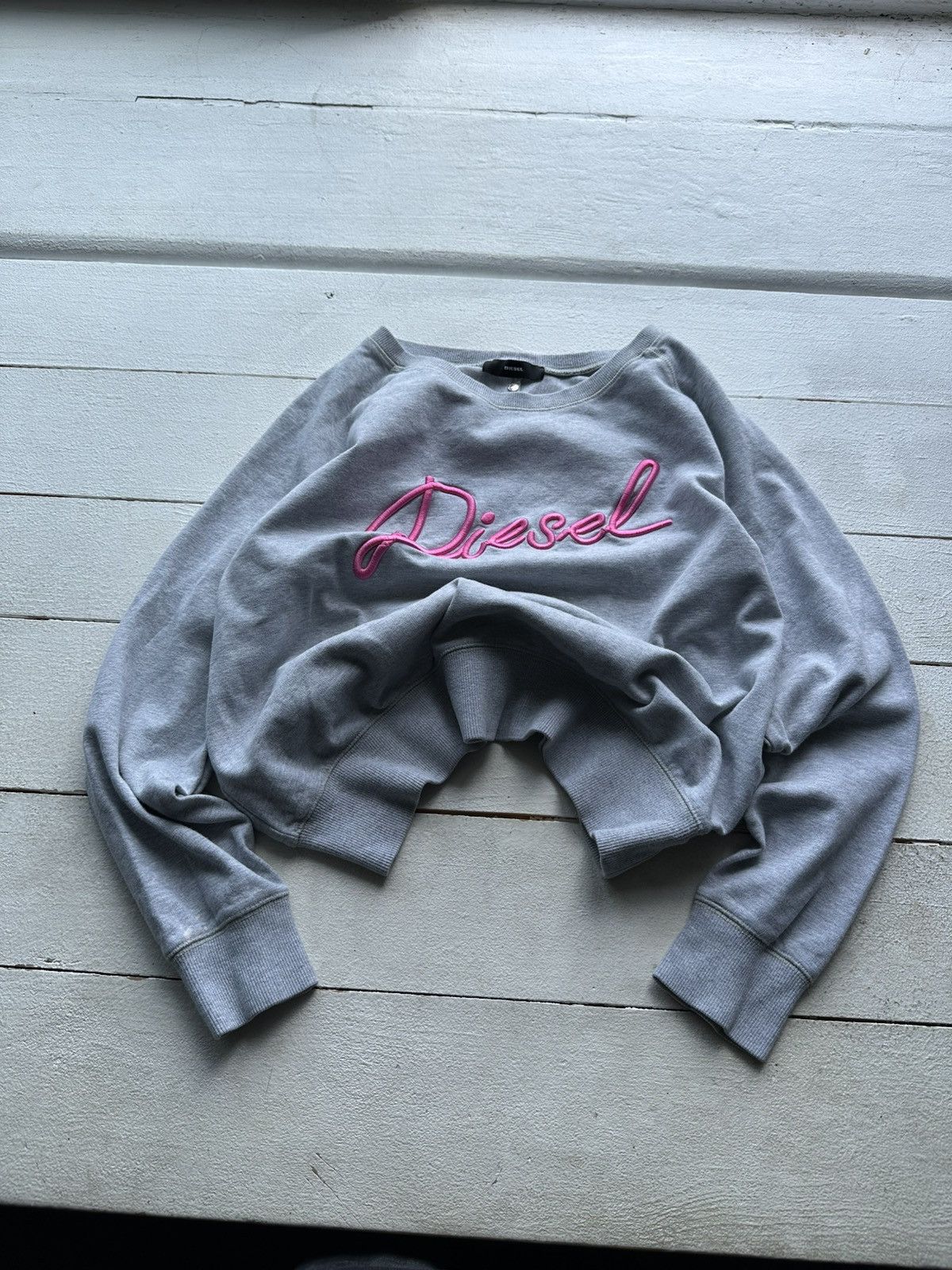 Diesel 🚨DIESEL BIG LOGO RARE AVANT GARDE HOODIE Y2K BOXY Size S / US 4 / IT 40 - 1 Thumbnail