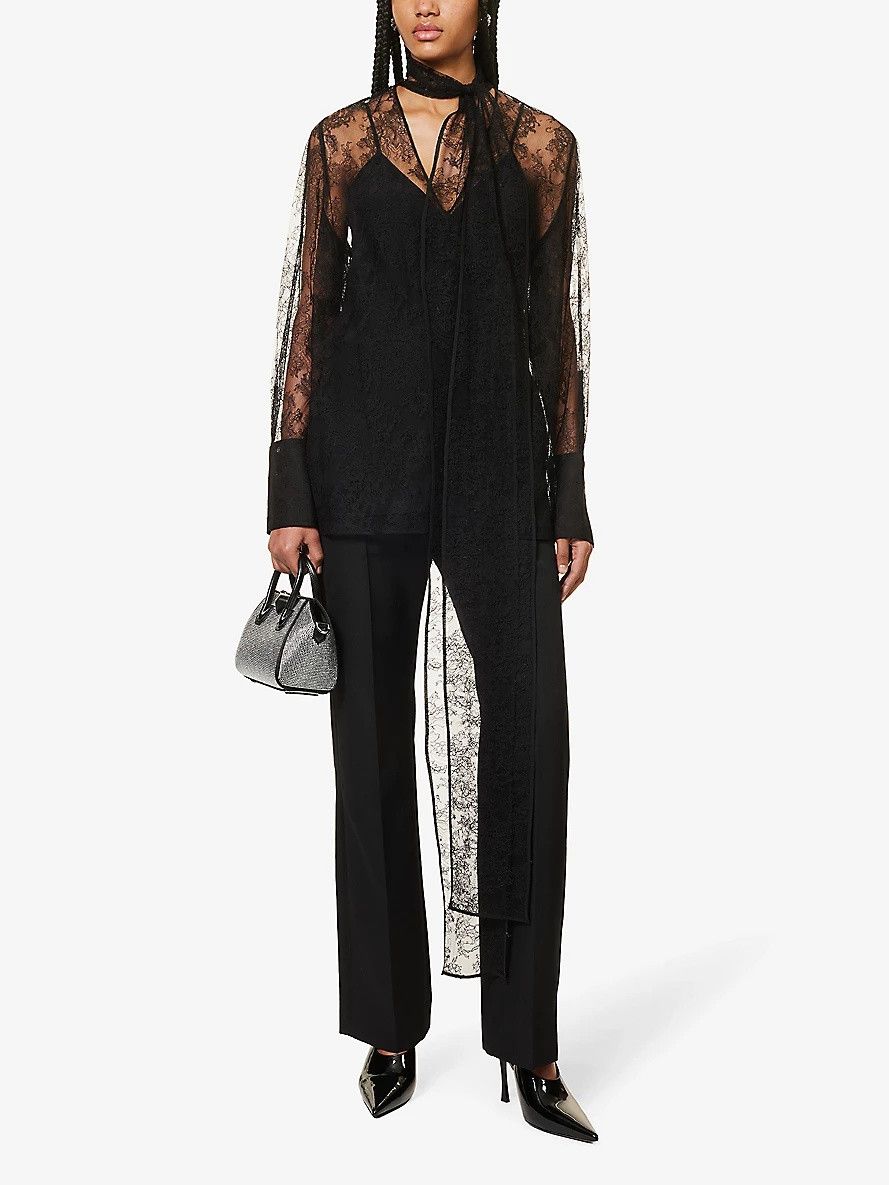 Givenchy o1y0925 Blouse in Black Size XS / US 0-2 / IT 36-38 - 2 Thumbnail