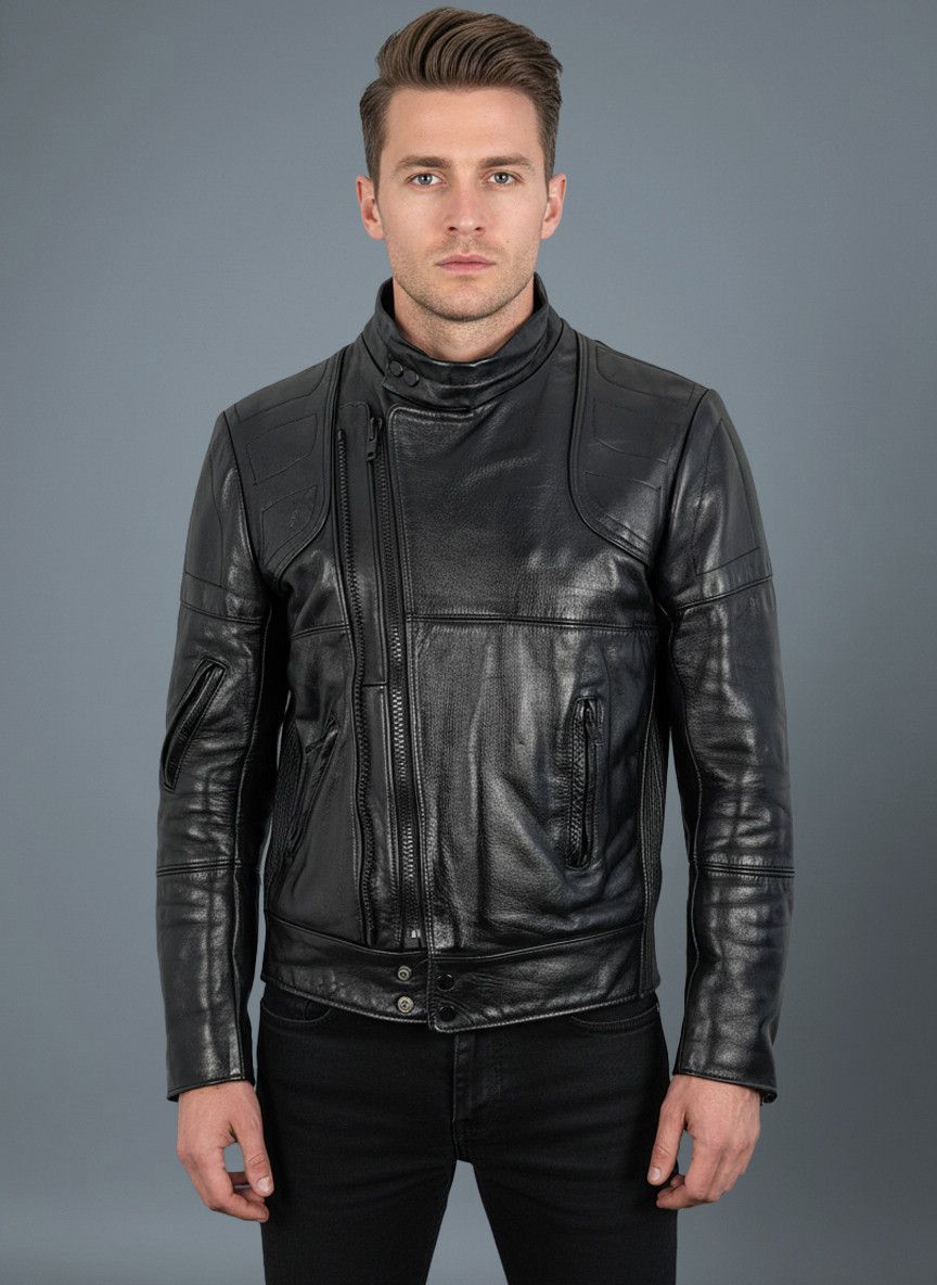 Vintage Vintage 80s Wolf Leathers Biker Motorcycle Cafe Racer Jacket Size US L / EU 52-54 / 3 - 1 Thumbnail