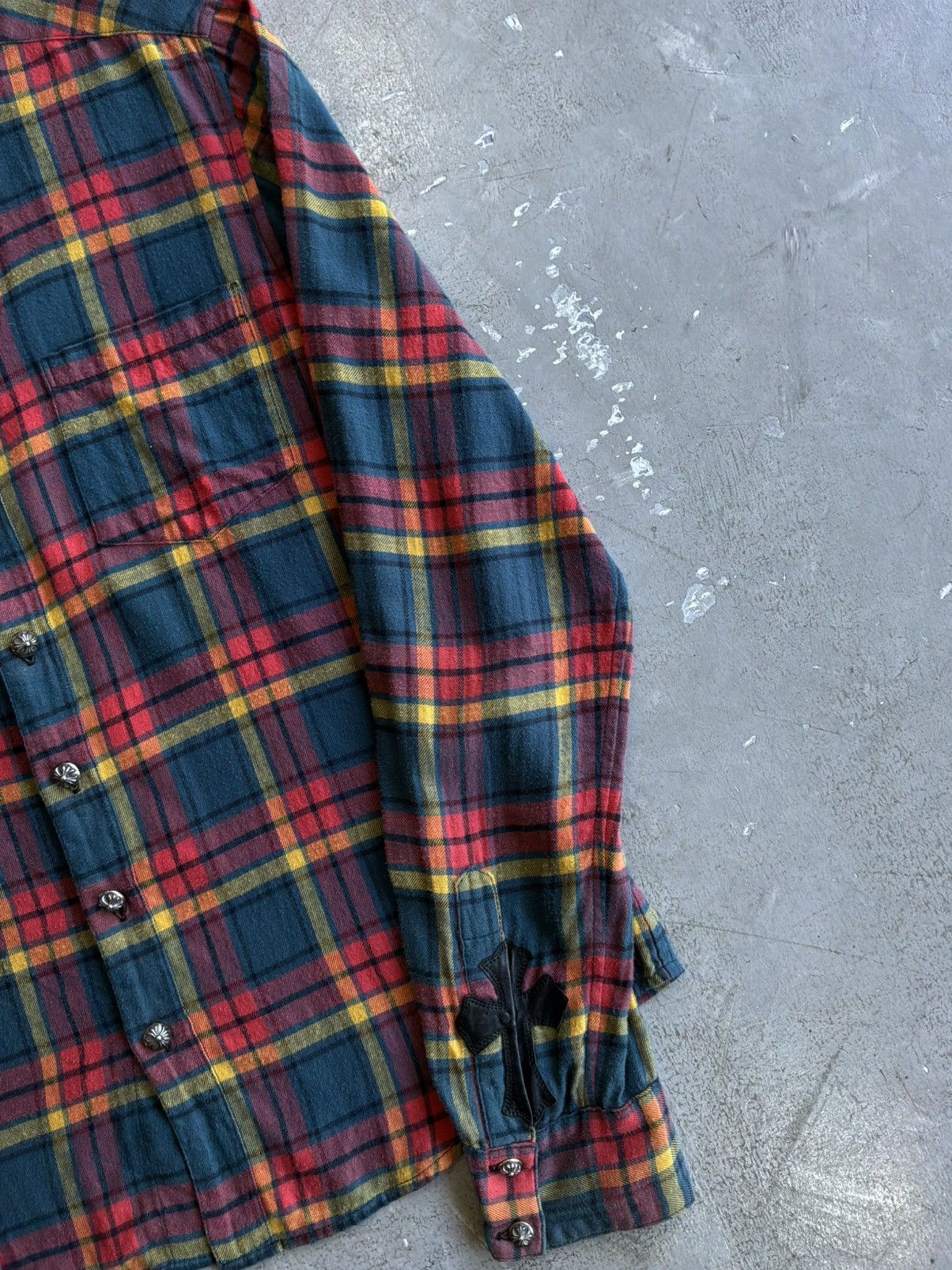 Chrome Hearts Chrome Hearts - Plaid Dual Cross Patch Flannel Size US M / EU 48-50 / 2 - 2 Thumbnail